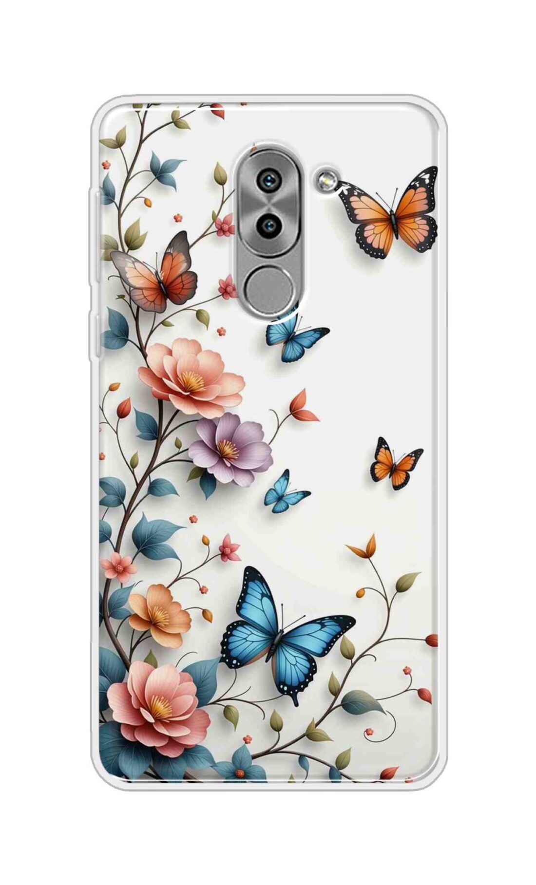 Coberta Back Cover For Huawei Honor 6X Back Cover Stylish Case - Multi Flowers and Butterflyes Design D16617