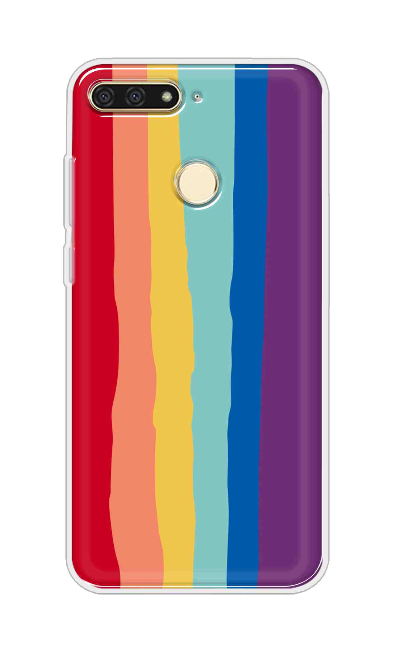 Coberta Back Cover For Huawei Honor 7A Back Cover Stylish Case - Colourful Rainbow Design D13201