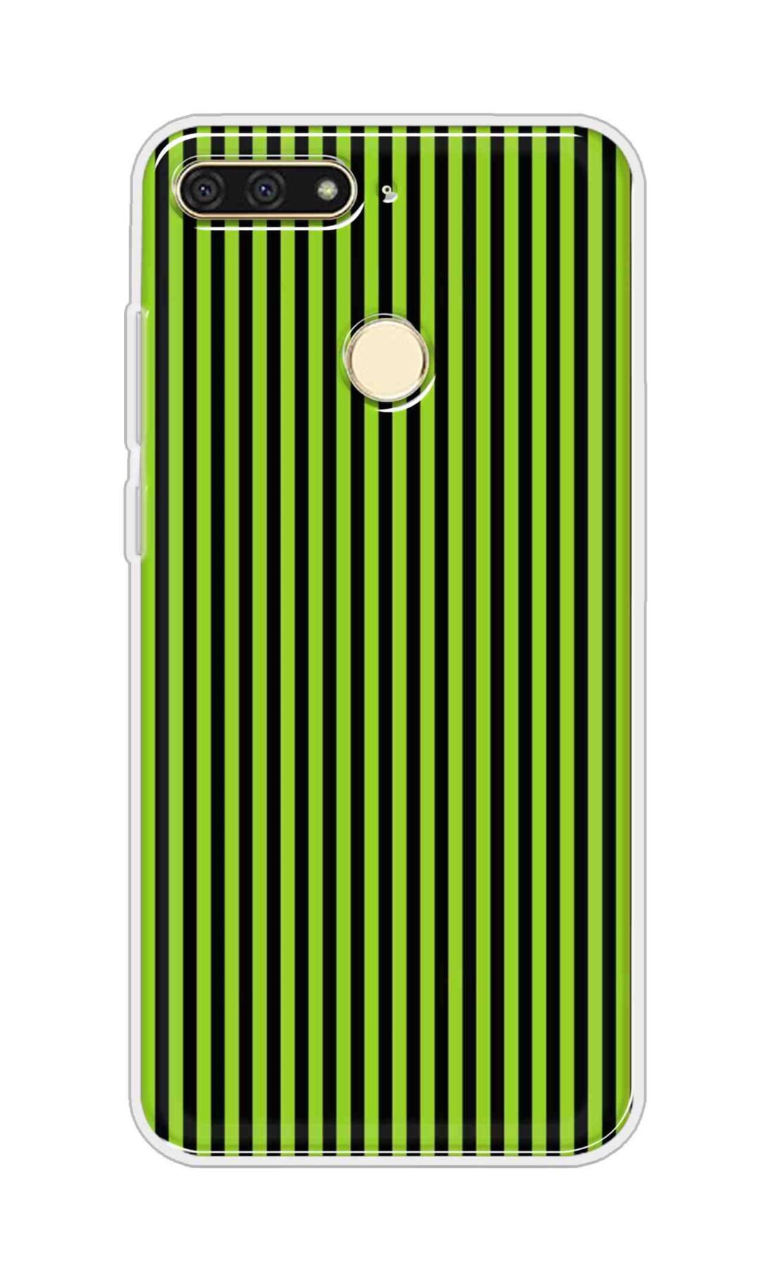 Coberta Back Cover For Huawei Honor 7A Back Cover Stylish Case - Green and Black Liner Design D16511