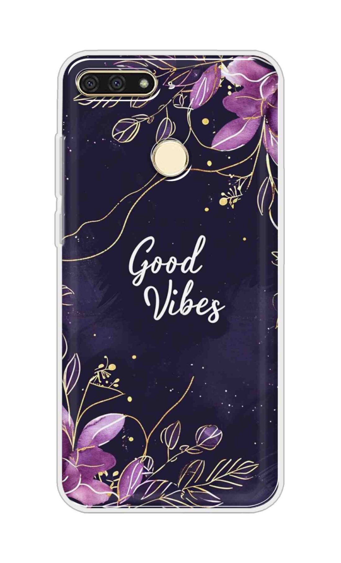 Coberta Back Cover For Huawei Honor 7A Back Cover Stylish Case - Good Vibes in Flowers Design D16517