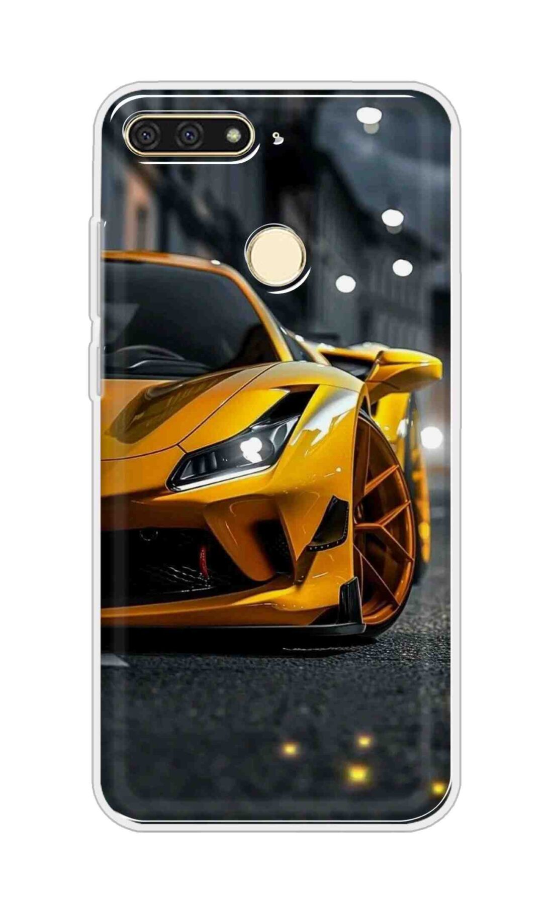 Coberta Back Cover For Huawei Honor 7A Back Cover Stylish Case - Orange Modified Car Design D16600