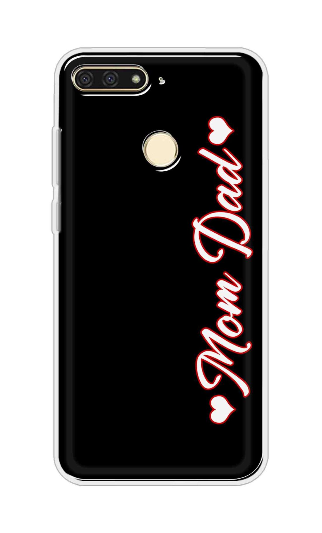 Coberta Back Cover For Huawei Honor 7A Back Cover Stylish Case - Mom and Dad in Black Design D16655