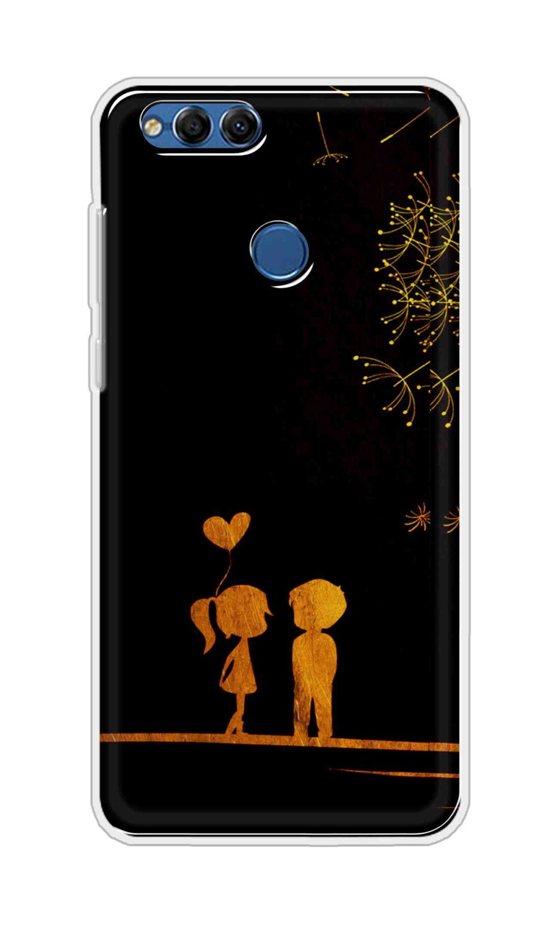 Coberta Back Cover For Huawei Honor 7X Back Cover Stylish Case - Girl and Boy Love in Black Design D11017