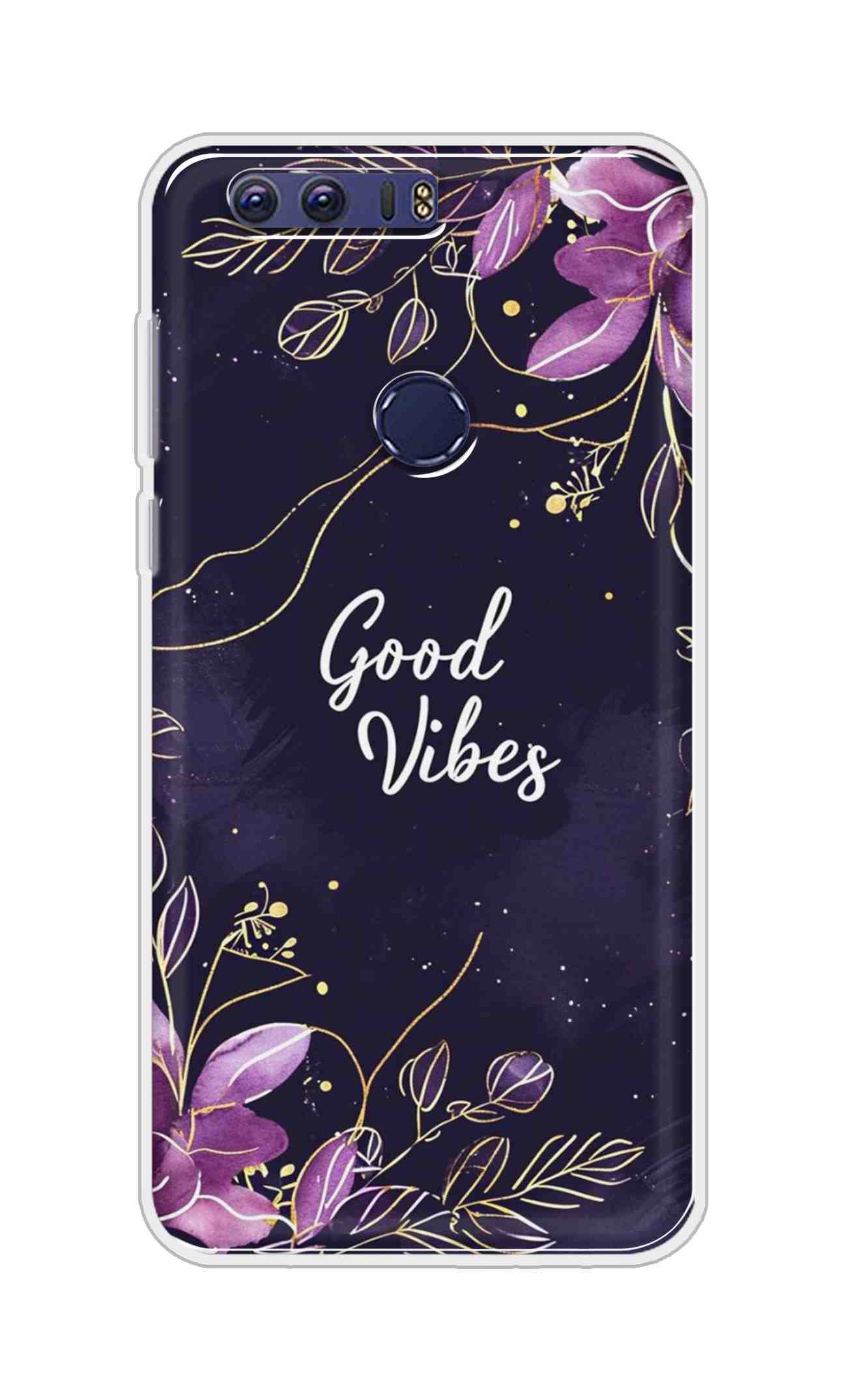 Coberta Back Cover For Huawei Honor 8 Back Cover Stylish Case - Good Vibes in Flowers Design D16517