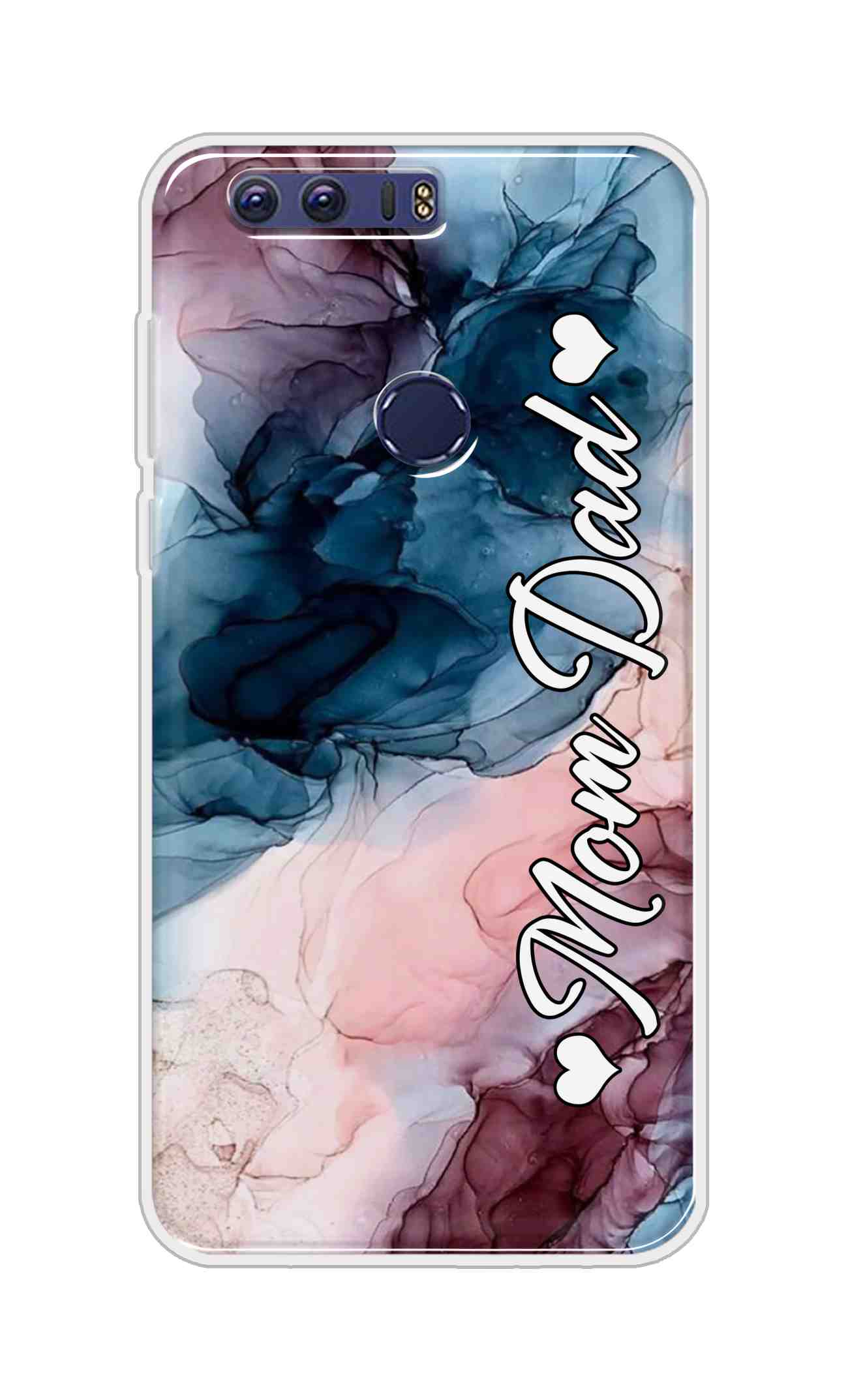 Coberta Back Cover For Huawei Honor 8 Back Cover Stylish Case - Mom and Dad on Colourful Marble D16654