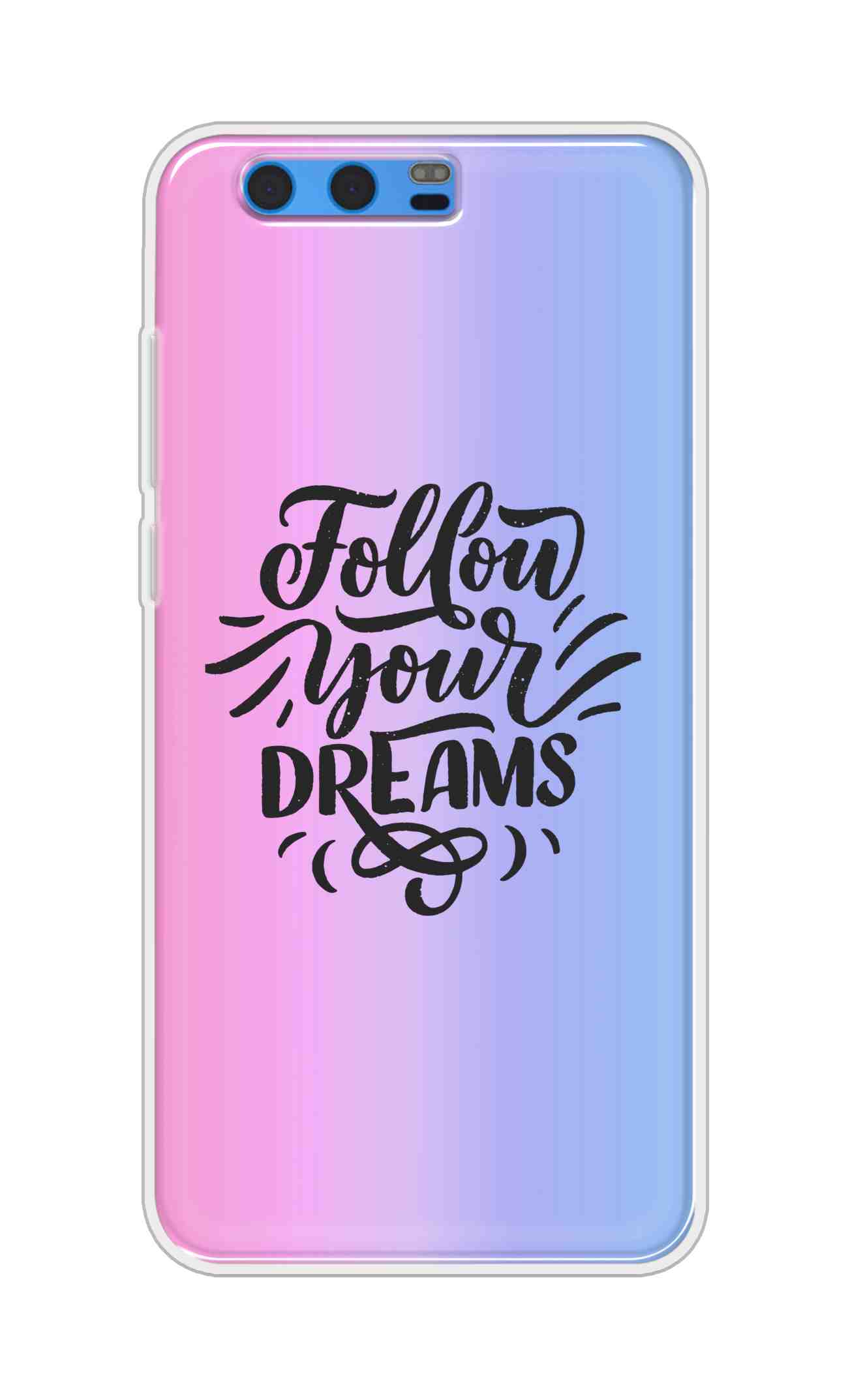 Coberta Back Cover For Huawei Honor 9 Back Cover Stylish Case - Follow Your Dreams In Pink And Blue Design D16501