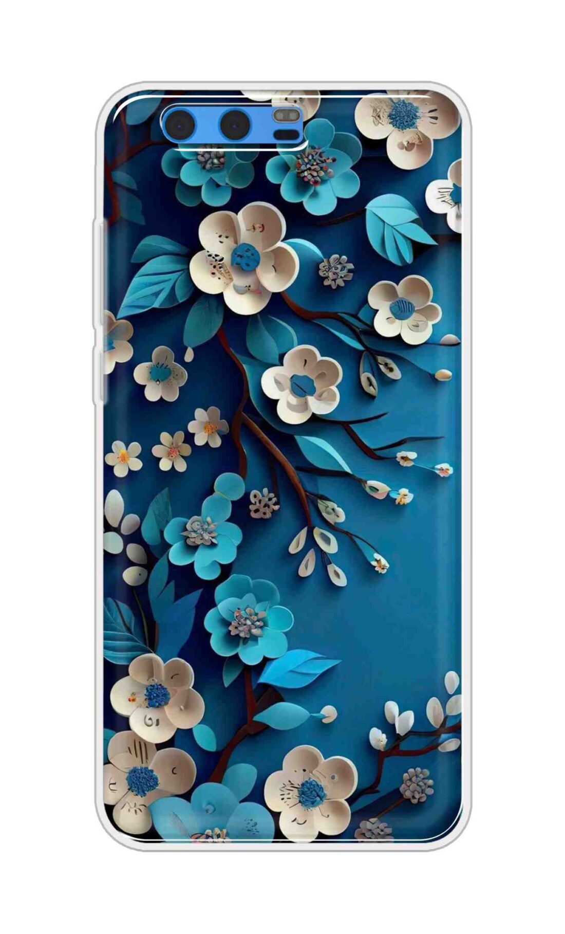 Coberta Back Cover For Huawei Honor 9 Back Cover Stylish Case - Blue and White Flowers Design D16551