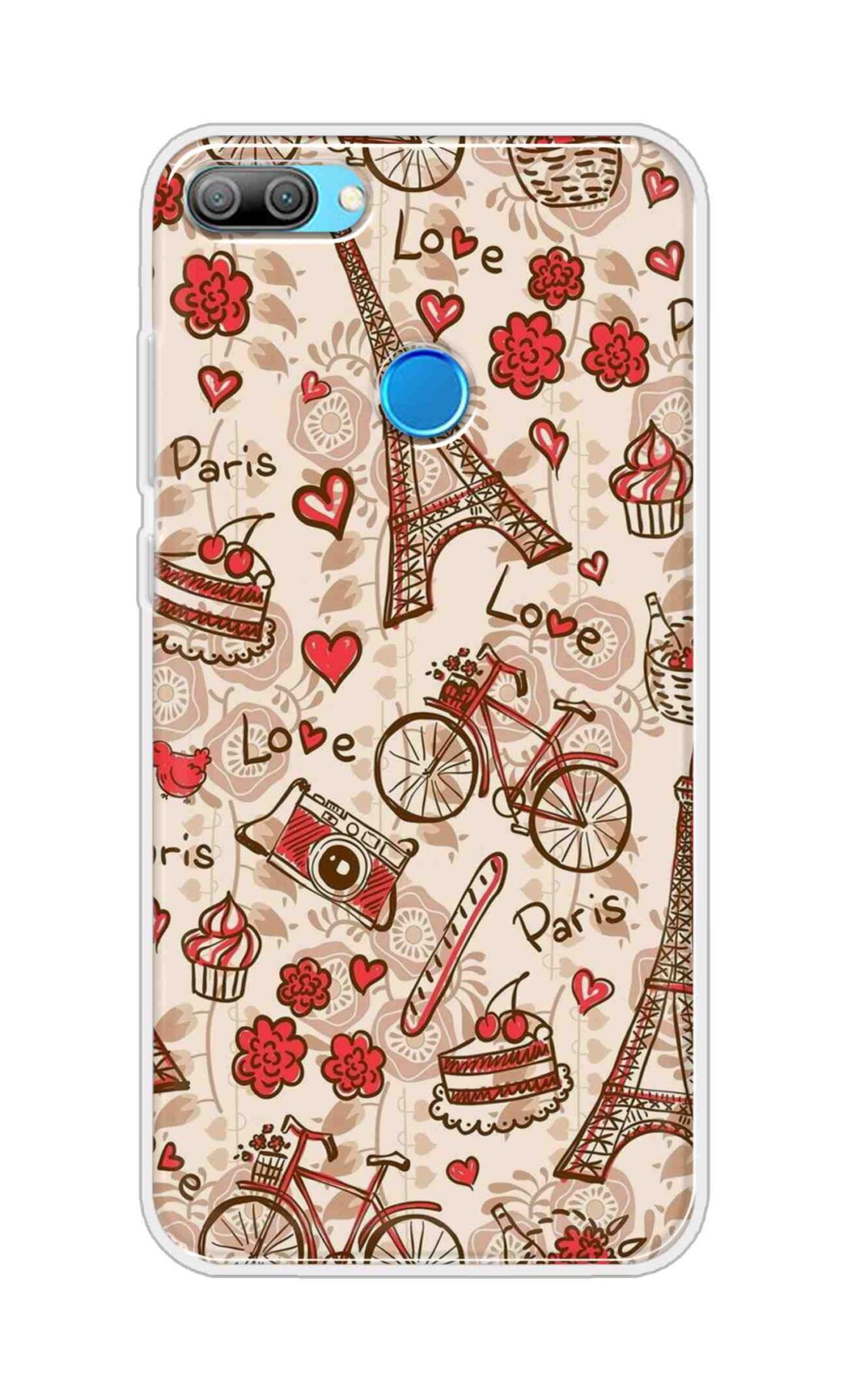 Coberta Back Cover For Huawei Honor 9N Back Cover Stylish Case - Paris and Love Text Pattern D11626