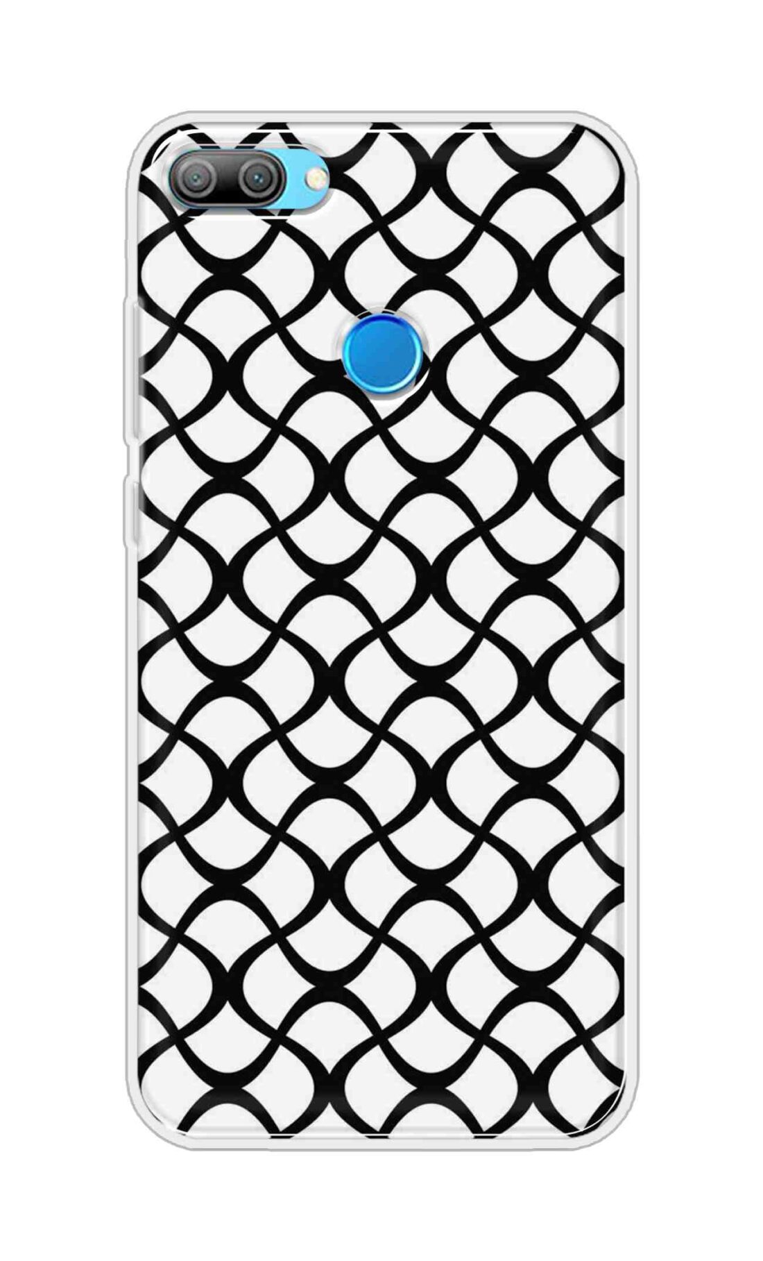 Coberta Back Cover For Huawei Honor 9N Back Cover Stylish Case - Black Zig Zag Design D16590