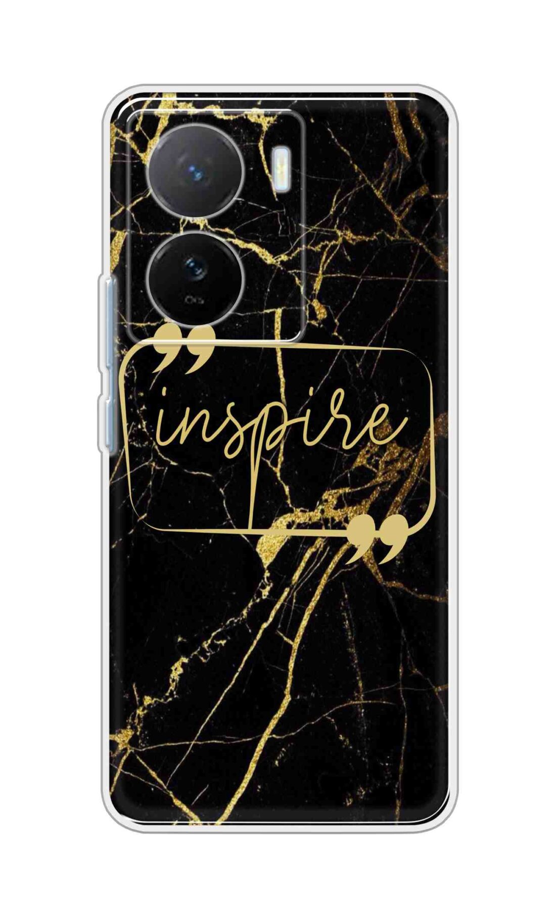 Coberta Back Cover For iQOO Z7s 5G Back Cover Stylish Case - Inspire in Golden Marble Design D16509