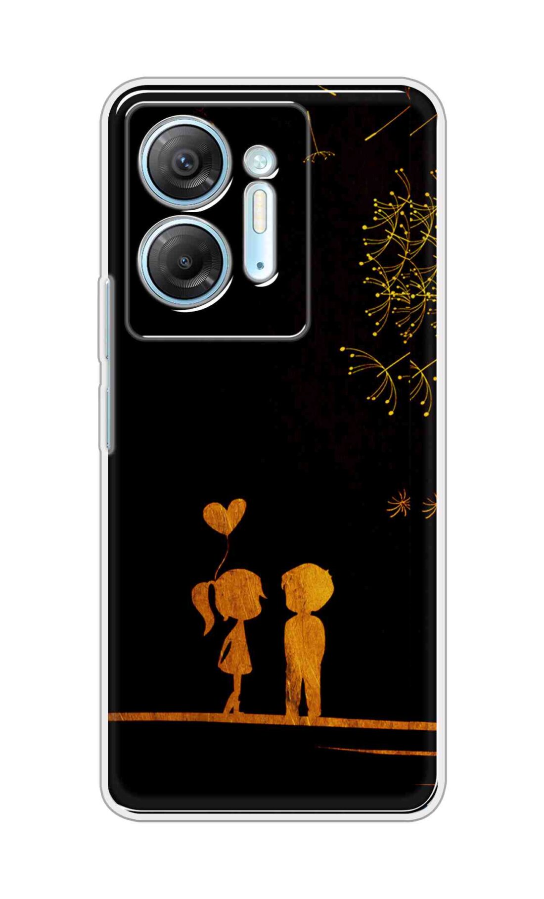 Coberta Back Cover For Infinix Hot 30 5G Back Cover Stylish Case - Girl and Boy Love in Black Design D11017