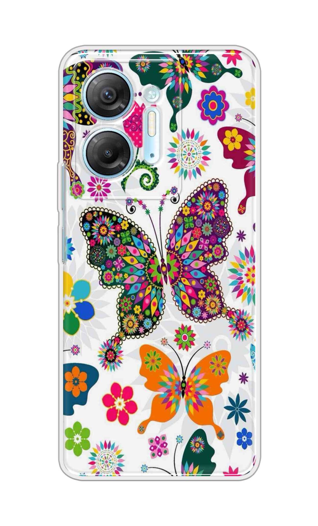 Coberta Back Cover For Infinix Hot 30 5G Back Cover Stylish Case - Colourful Butterflyes Design D11038