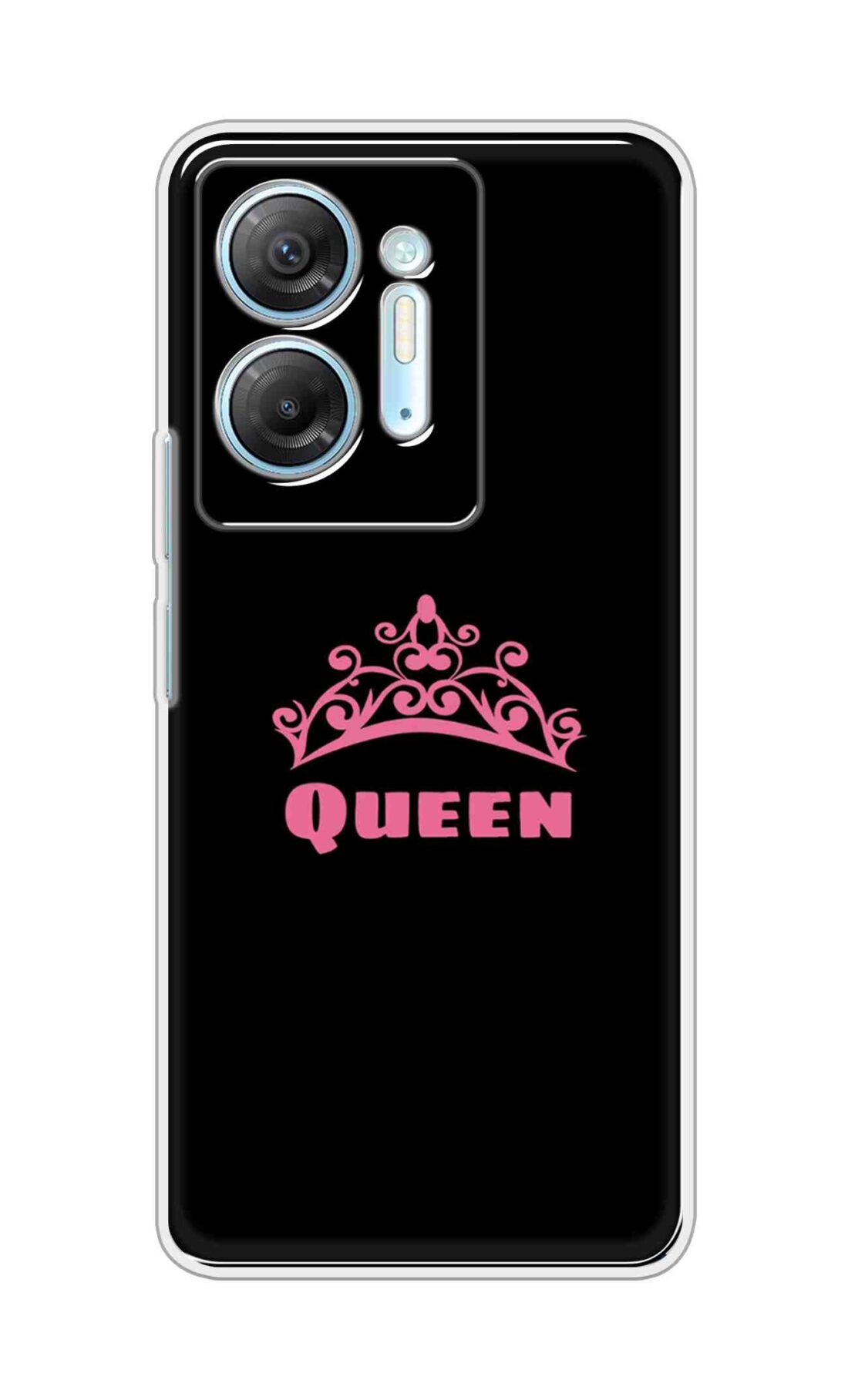Coberta Back Cover For Infinix Hot 30 5G Back Cover Stylish Case - Queen Texts in Black Design D11091