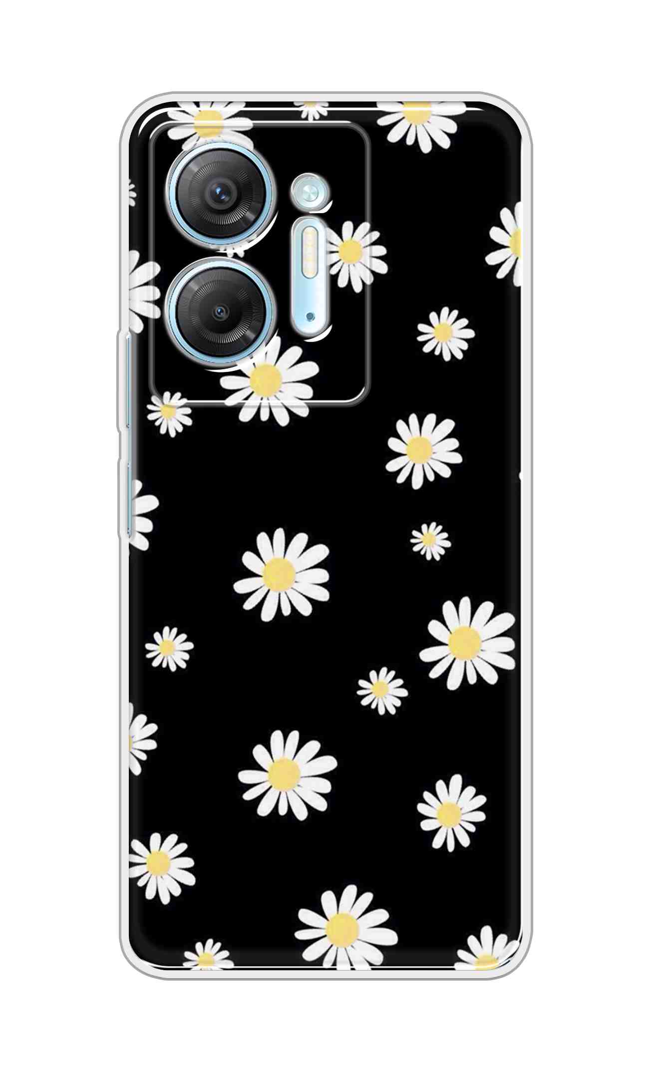 Coberta Back Cover For Infinix Hot 30 5G Back Cover Stylish Case - Sun Flowers in Black Design D11094