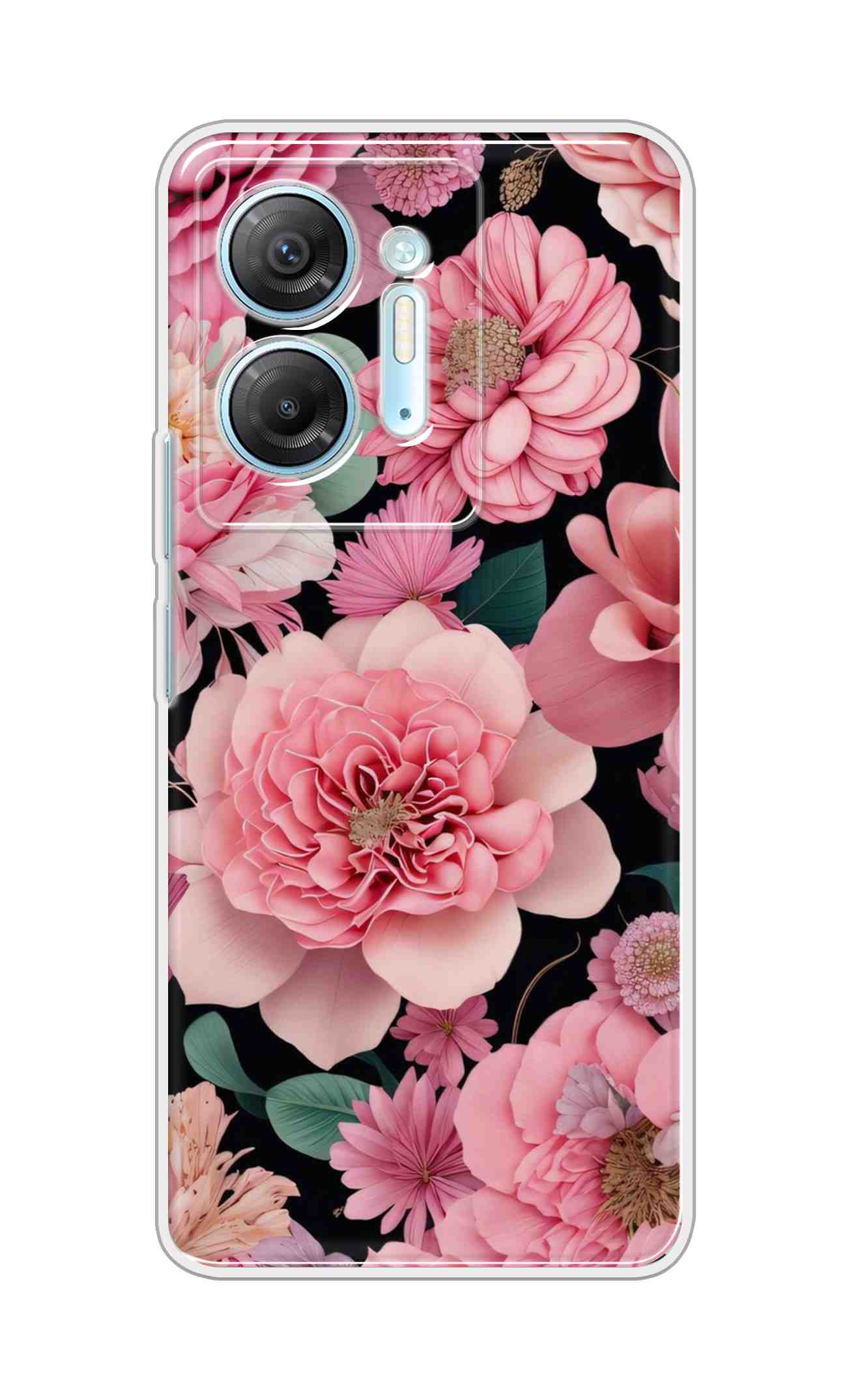Coberta Back Cover For Infinix Hot 30 5G Back Cover Stylish Case - Pink Lotus Flowers Design D16233