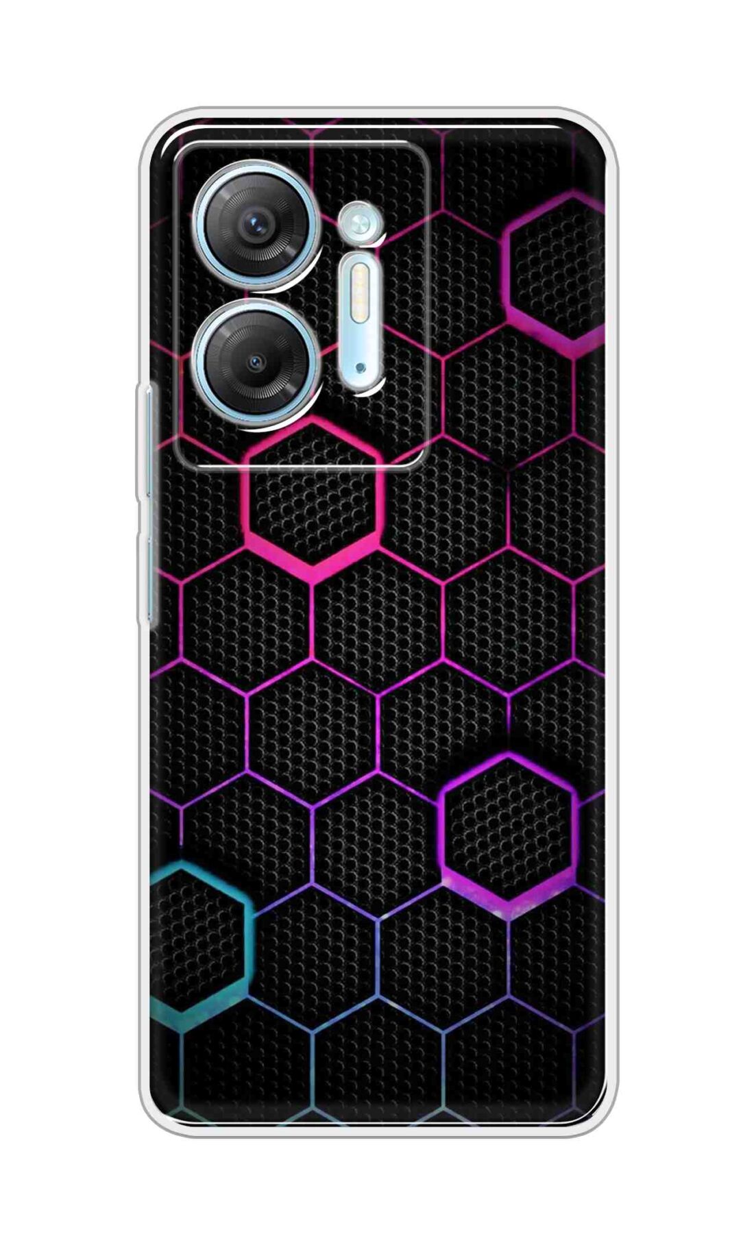 Coberta Back Cover For Infinix Hot 30 5G Back Cover Stylish Case - Multicolour Hexogan Pattern Design D16451