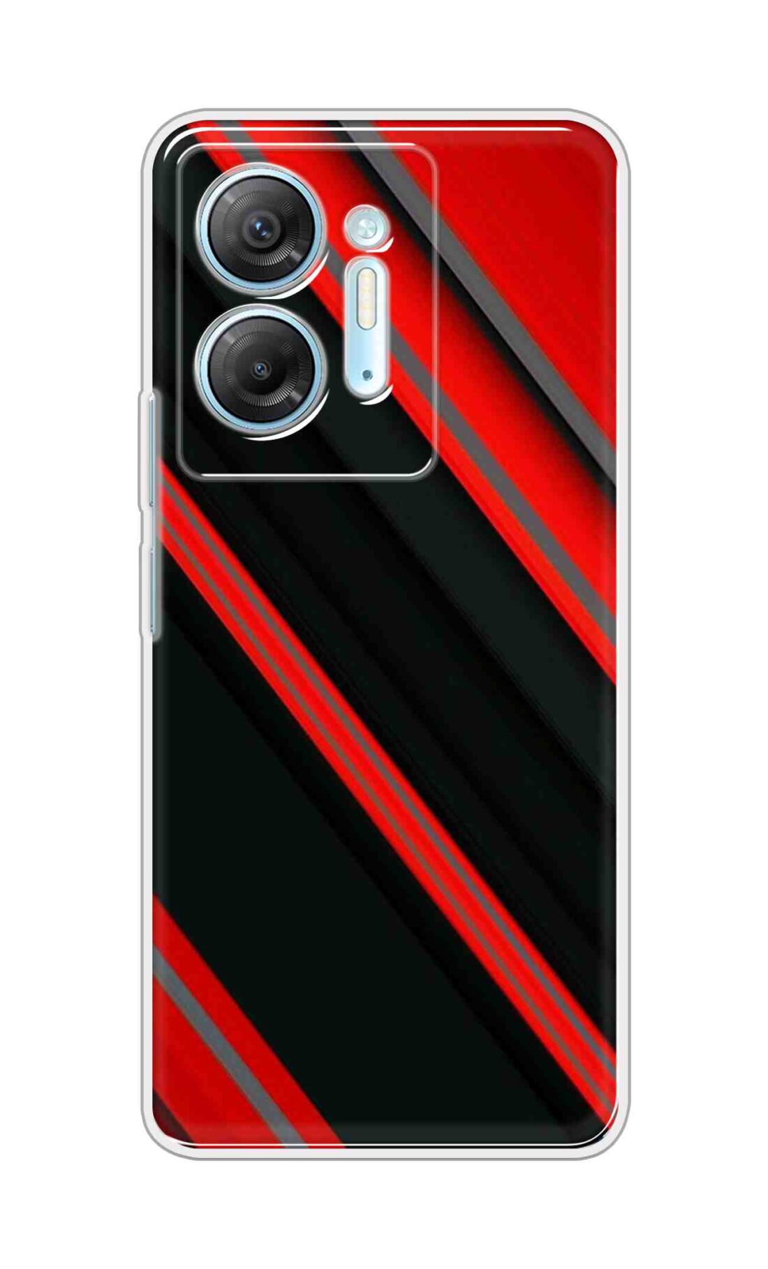 Coberta Back Cover For Infinix Hot 30 5G Back Cover Stylish Case - Red and Black 3D Pattern Design D16461