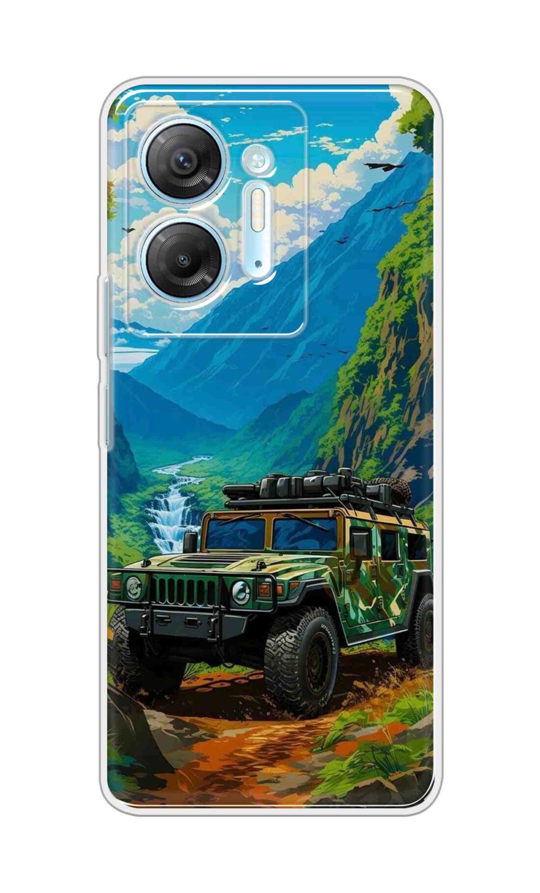 Coberta Back Cover For Infinix Hot 30 5G Back Cover Stylish Case - Suv Car with Prefect Nature Design D16487
