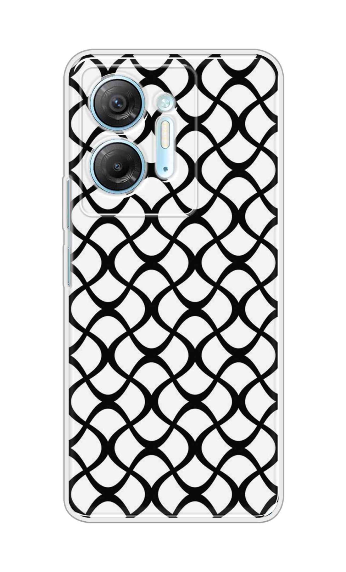 Coberta Back Cover For Infinix Hot 30 5G Back Cover Stylish Case - Black Zig Zag Design D16590