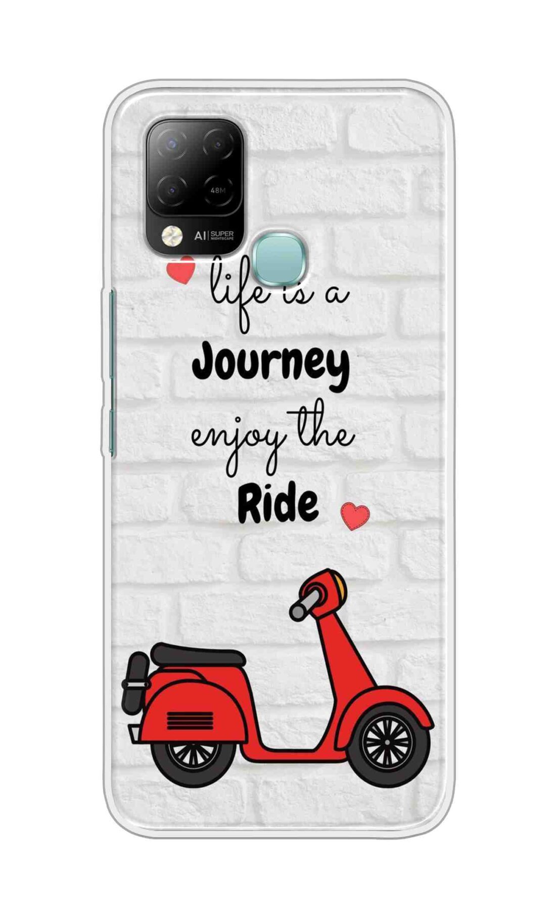 Coberta Back Cover For Infinix Hot 10s Back Cover Stylish Case - Life is a Journey Enjoy the Ride Design D16541