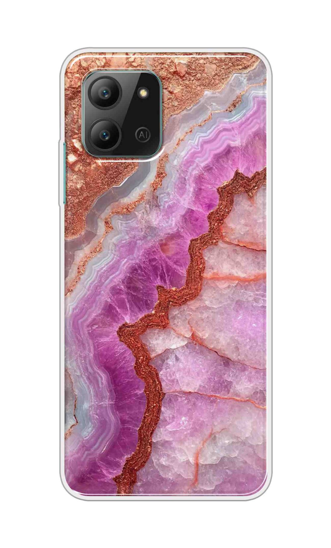 Coberta Back Cover For Infinix Hot 11 2022 Back Cover Stylish Case - Multicolour Marble Design D16532