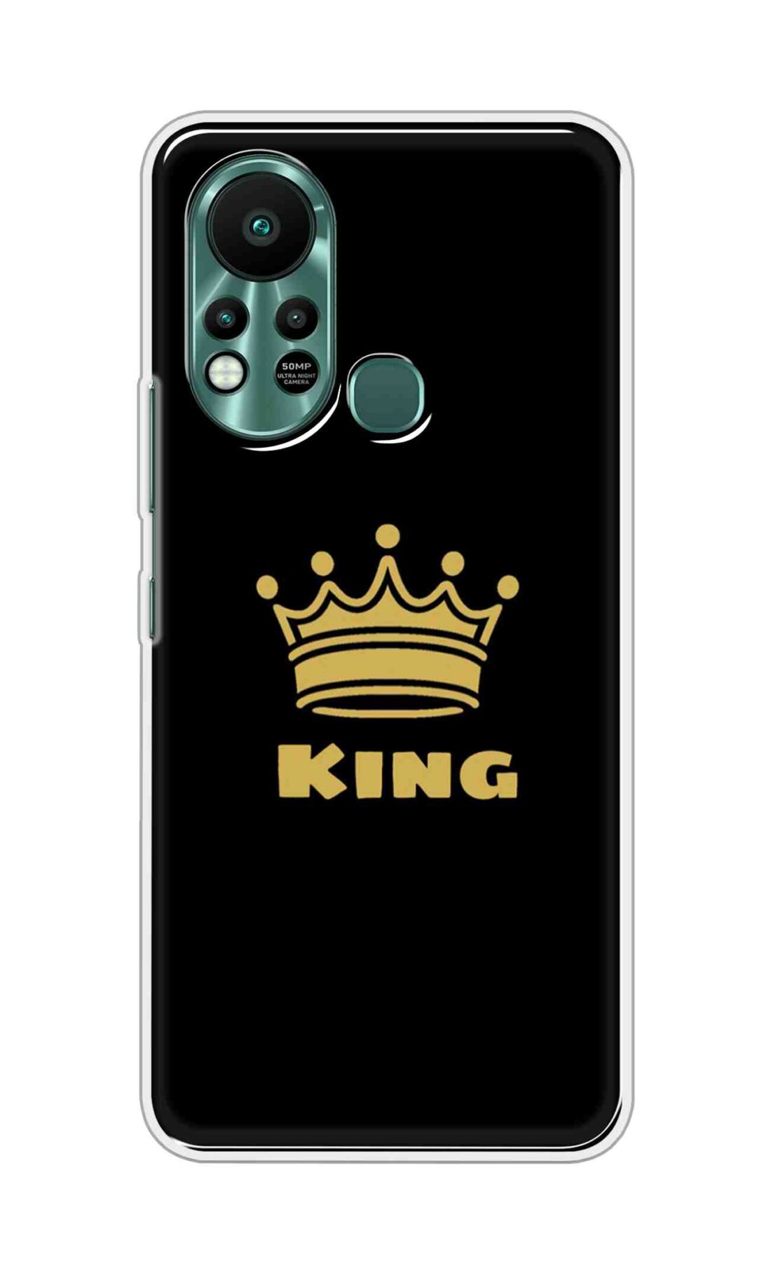 Coberta Back Cover For Infinix Hot 11s Back Cover Stylish Case - King Texts in Black Design D11092