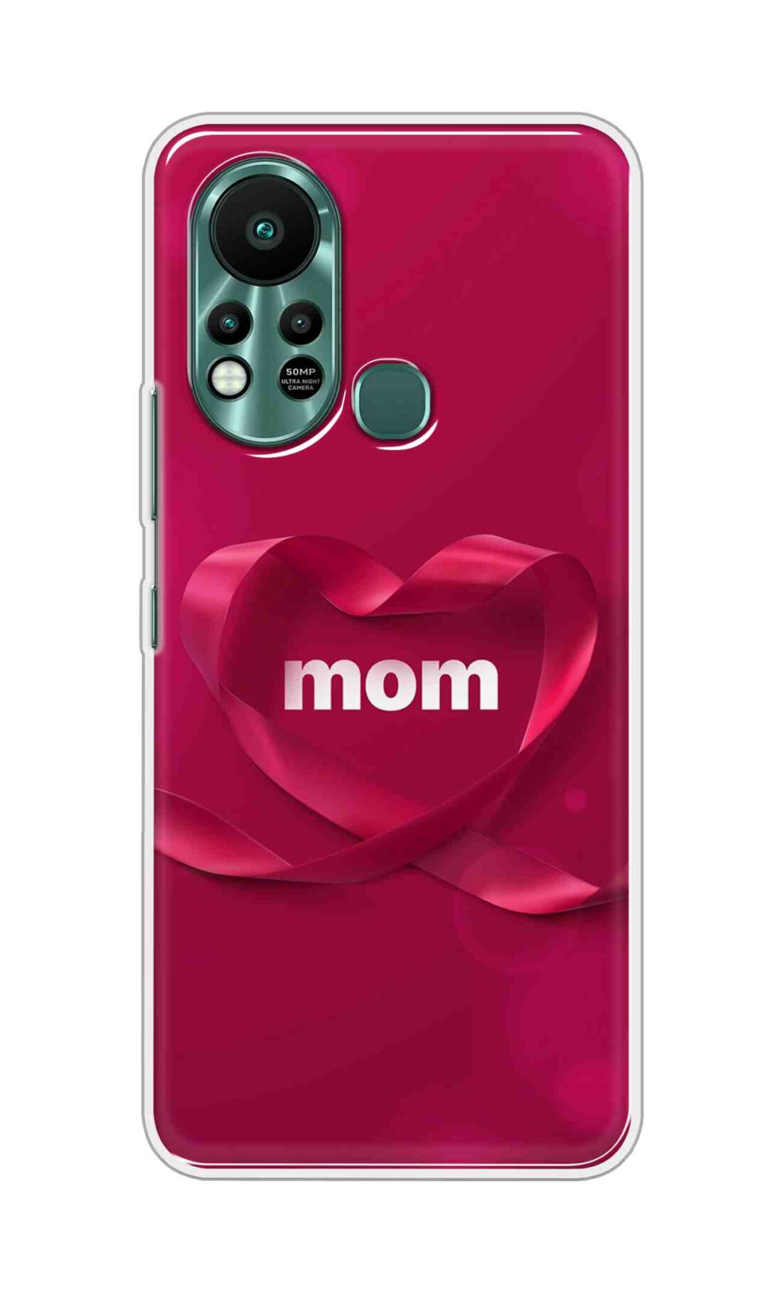 Coberta Back Cover For Infinix Hot 11s Back Cover Stylish Case - Mom texts in Red heart Design D11317