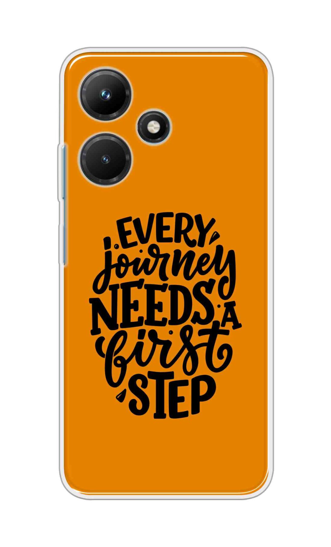 Coberta Back Cover For Infinix Hot 30i Back Cover Stylish Case - Every Journey Needs a First Step in Orange Design D16503