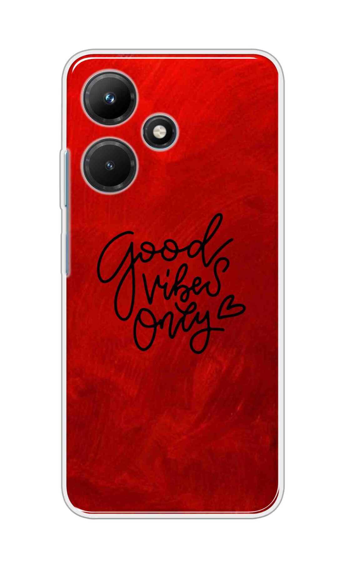 Coberta Back Cover For Infinix Hot 30i Back Cover Stylish Case - Good Vibes Only in Red Design D16507