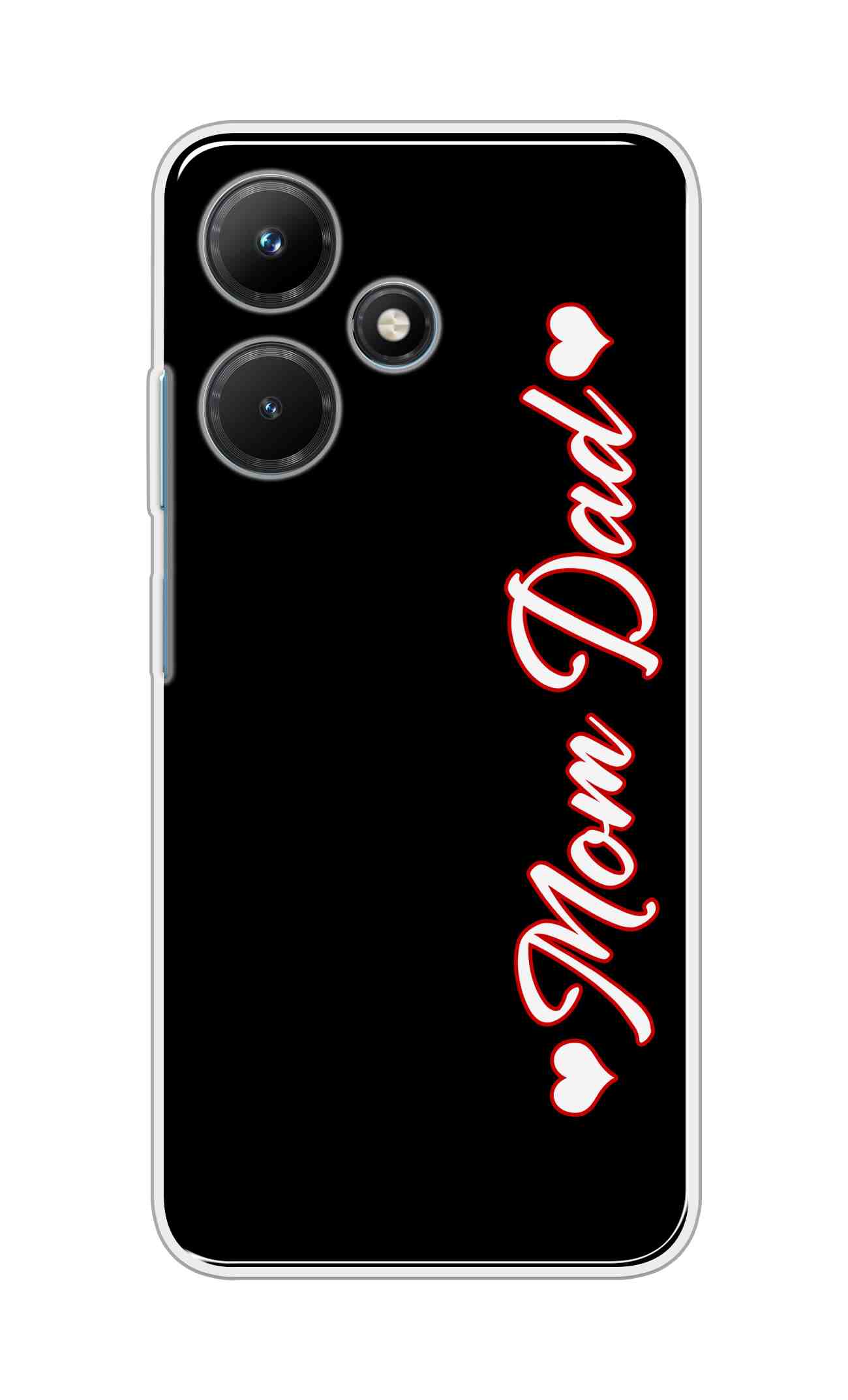 Coberta Back Cover For Infinix Hot 30i Back Cover Stylish Case - Mom and Dad in Black Design D16655