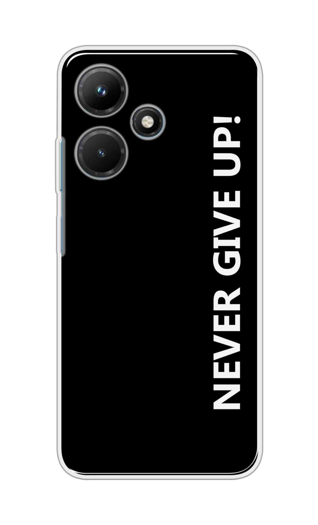 Coberta Back Cover For Infinix Hot 30i Back Cover Stylish Case - Never Give Up in Black Design D16656