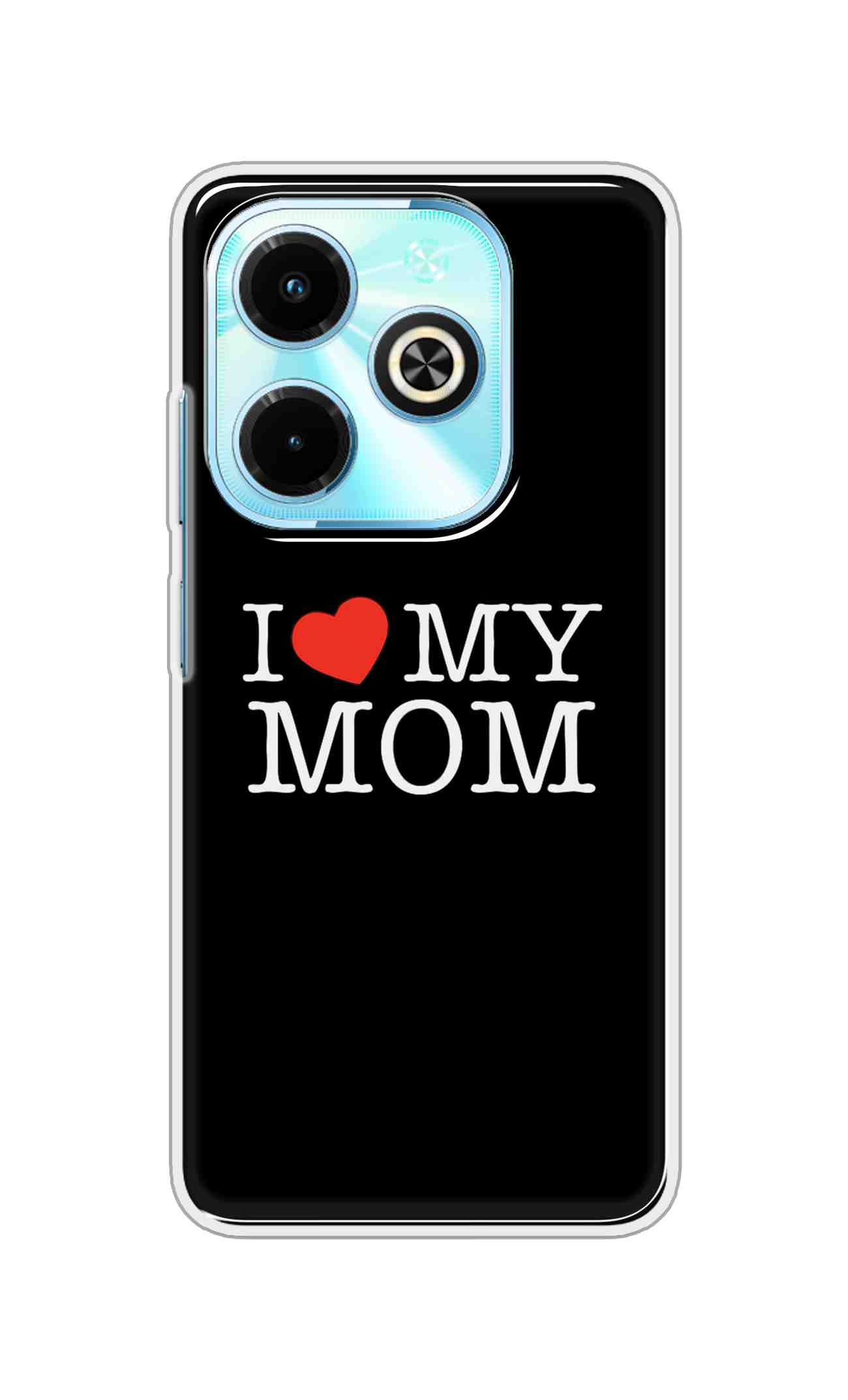 Coberta Back Cover For Infinix Hot 40i Back Cover Stylish Case - I Love My Mom in Black Design D11011