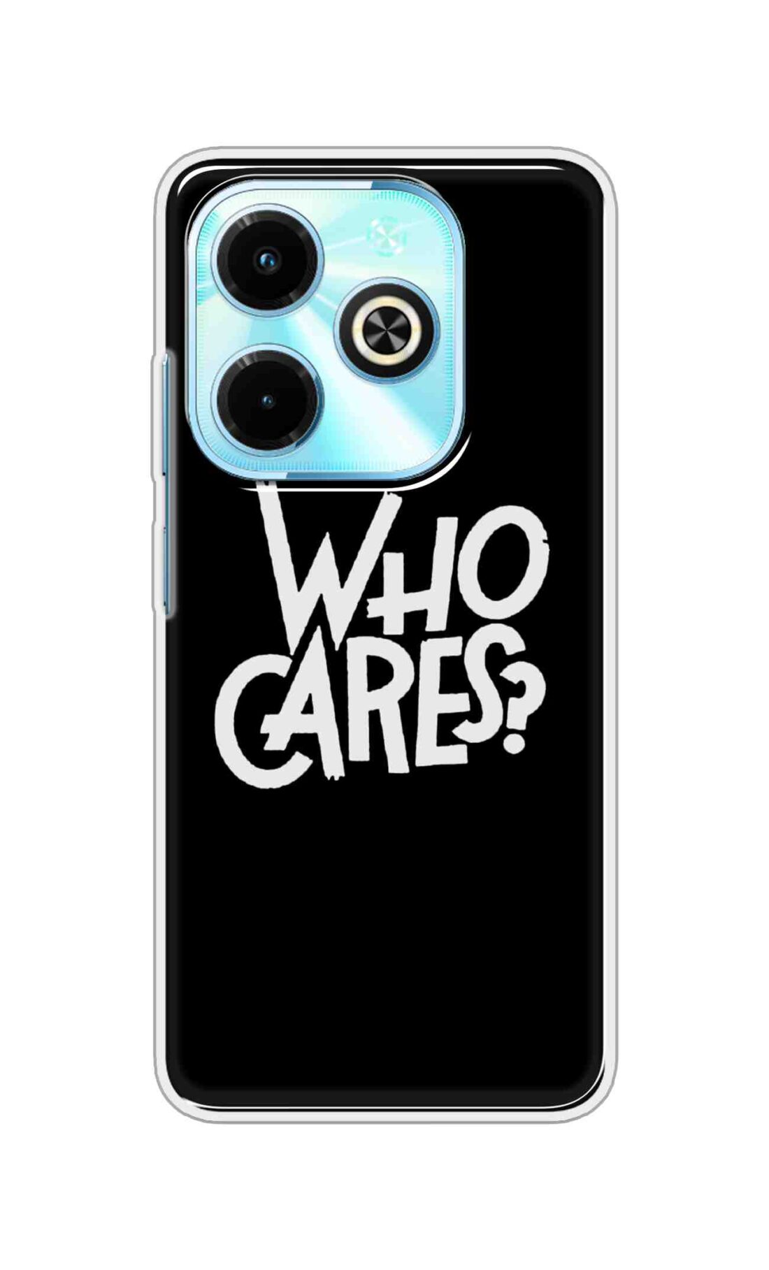 Coberta Back Cover For Infinix Hot 40i Back Cover Stylish Case - Who Cares Texts in Black Design D11066