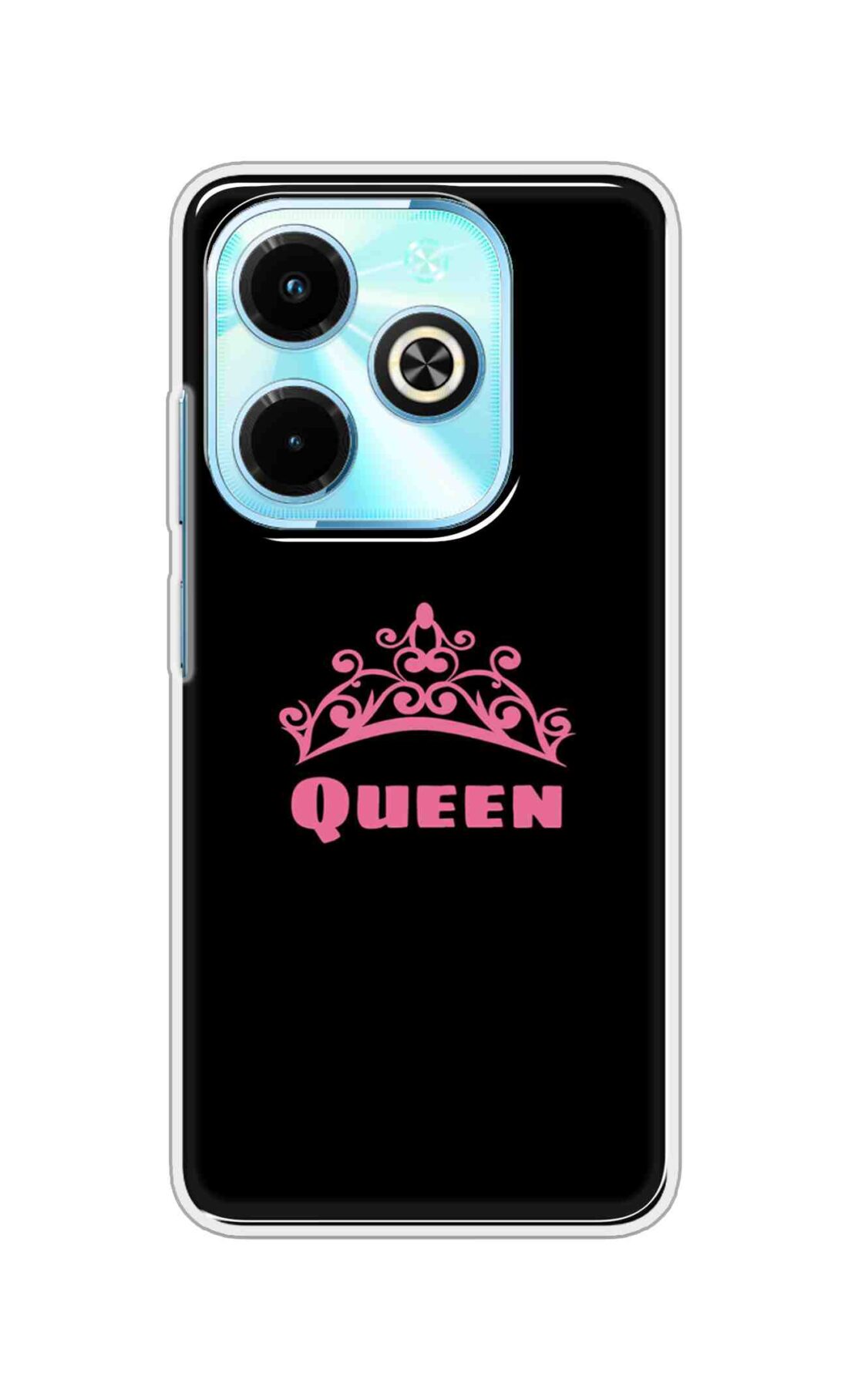 Coberta Back Cover For Infinix Smart 8 Back Cover Stylish Case - Queen Texts in Black Design D11091