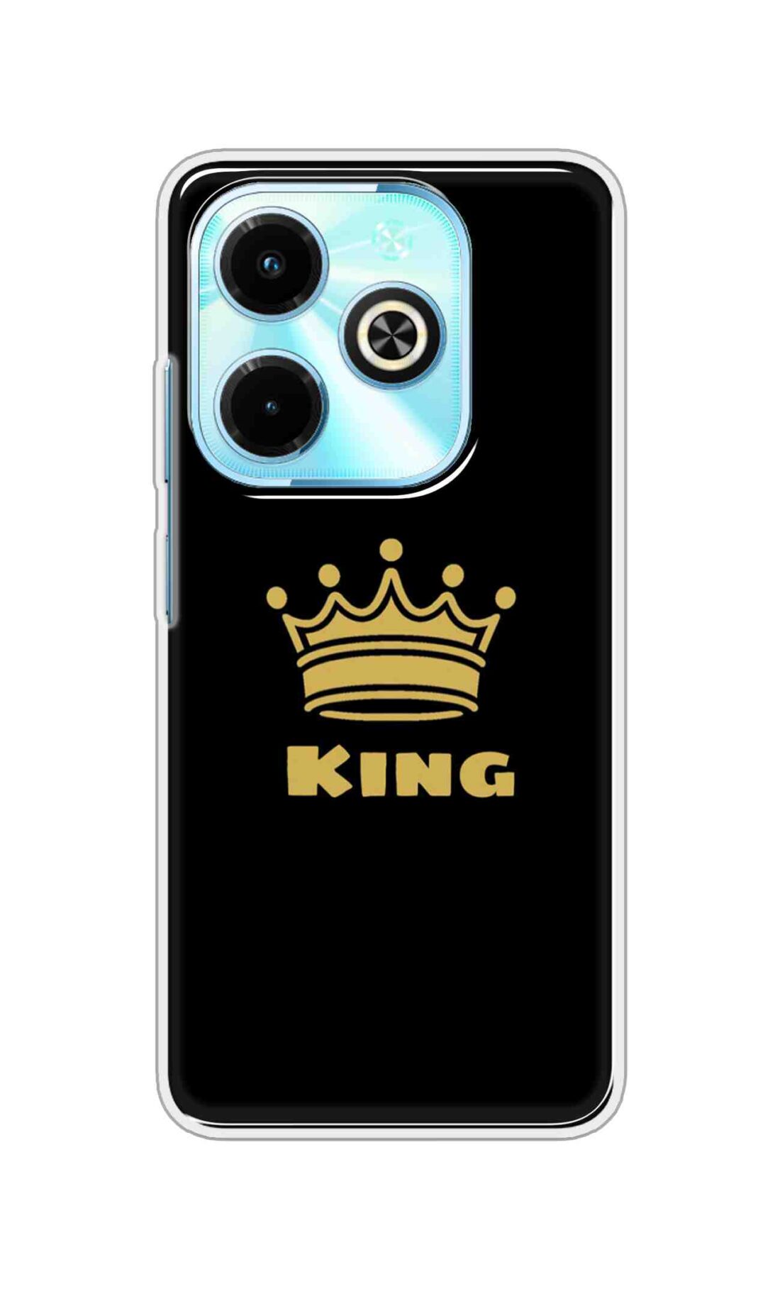 Coberta Back Cover For Infinix Smart 8 Back Cover Stylish Case - King Texts in Black Design D11092