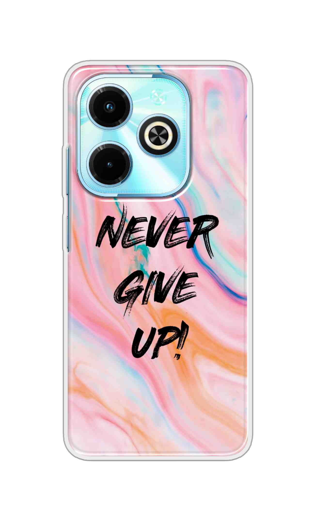 Coberta Back Cover For Infinix Hot 40i Back Cover Stylish Case - Never Give Up in Multicolour Design D11925