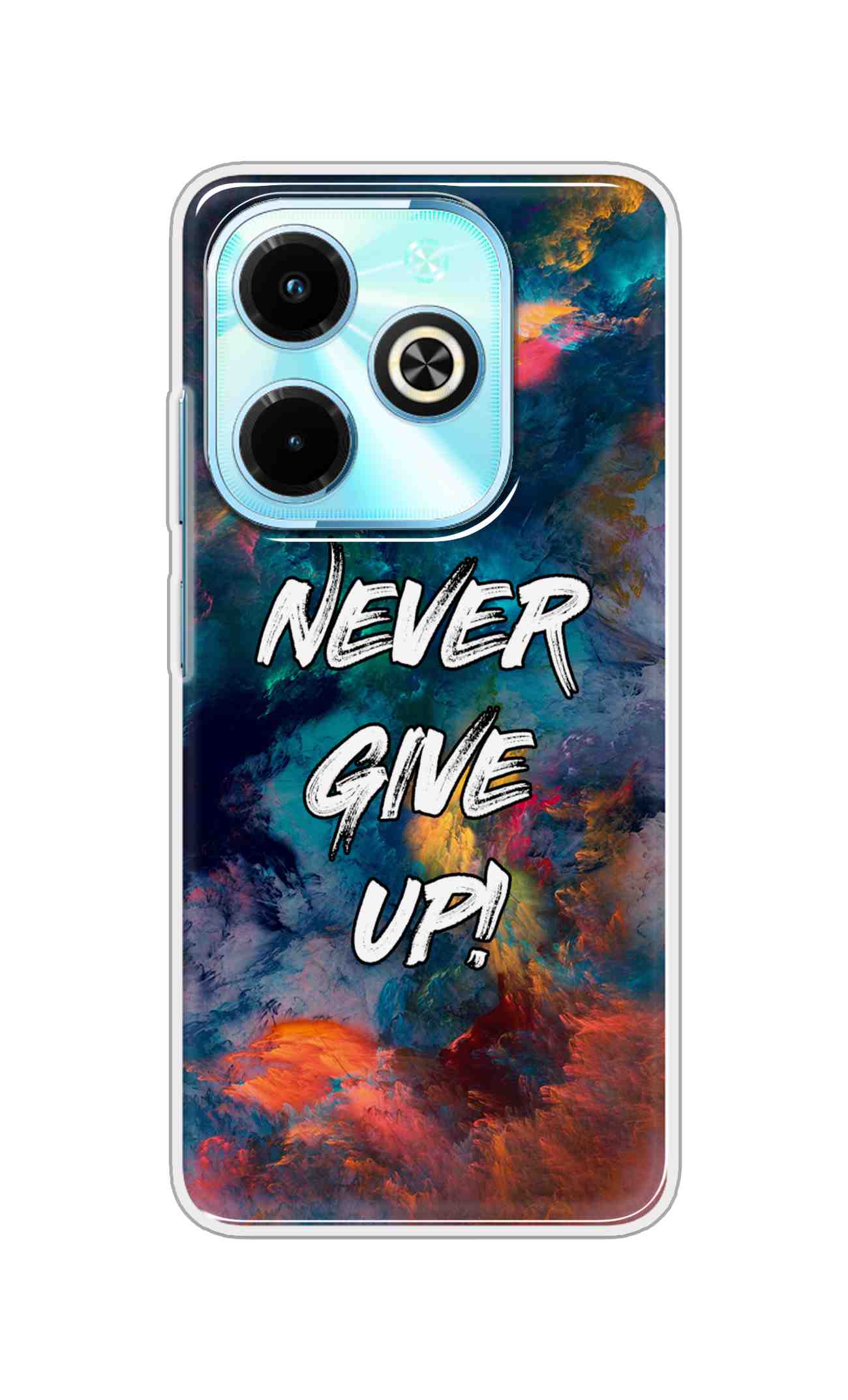 Coberta Back Cover For Infinix Hot 40i Back Cover Stylish Case - Never Give Up in Colour Storm Design D11928