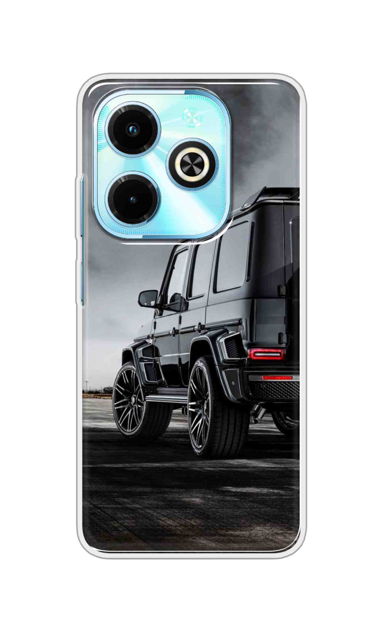 Coberta Back Cover For Infinix Smart 8 Back Cover Stylish Case - Black Suv Car Design D11967