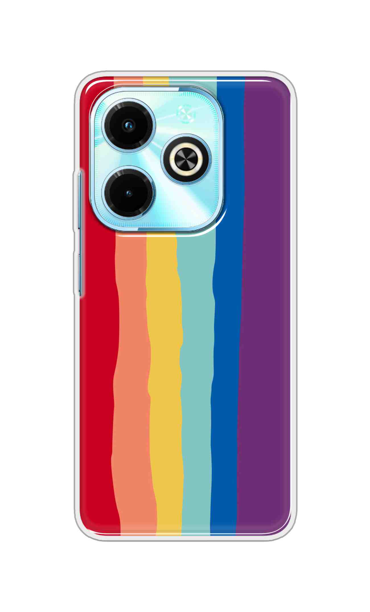 Coberta Back Cover For Infinix Hot 40i Back Cover Stylish Case - Colourful Rainbow Design D13201