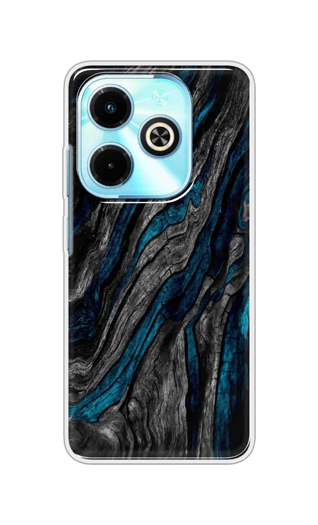 Coberta Back Cover For Infinix Hot 40i Back Cover Stylish Case - Grey and Blue Mountain Design D16028