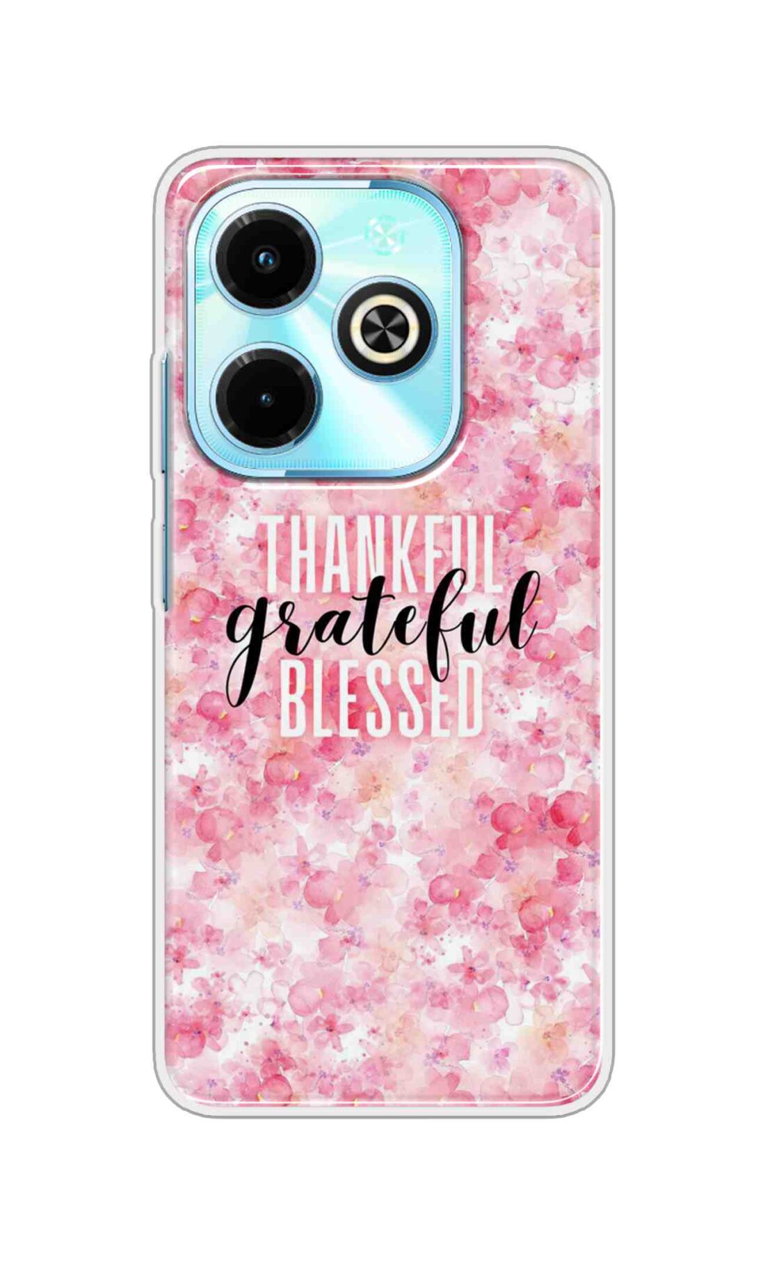 Coberta Back Cover For Infinix Hot 40i Back Cover Stylish Case - Thankful Grateful Blessed Text Design D16225
