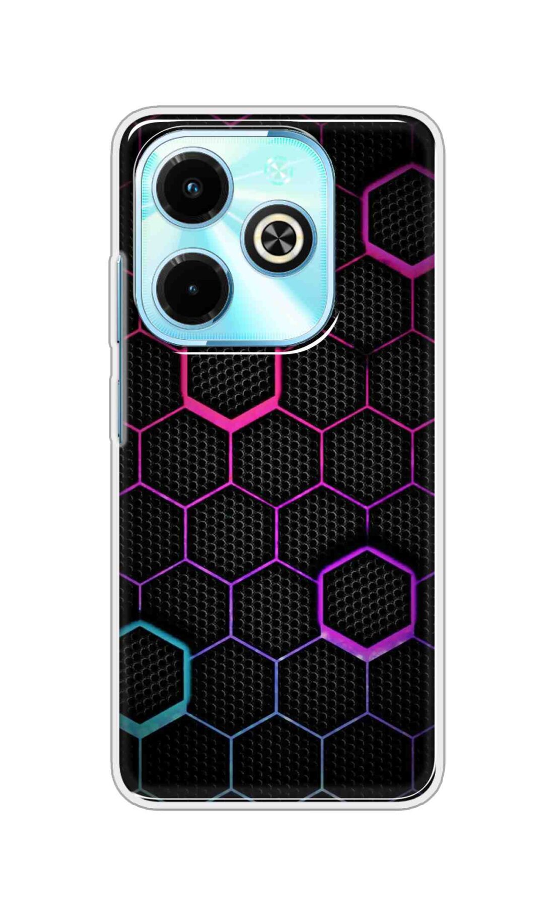 Coberta Back Cover For Infinix Smart 8 Back Cover Stylish Case - Multicolour Hexogan Pattern Design D16451