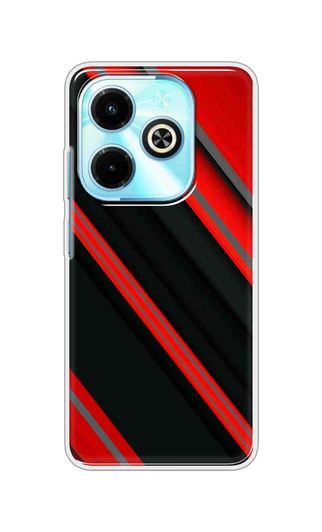 Coberta Back Cover For Infinix Smart 8 Back Cover Stylish Case - Red and Black 3D Pattern Design D16461