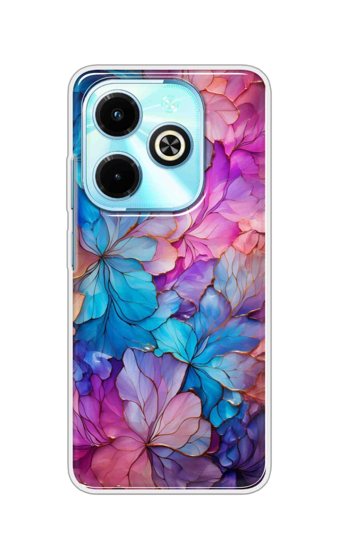 Coberta Back Cover For Infinix Hot 40i Back Cover Stylish Case - Multicolour Asthetic Flowers Design D16480