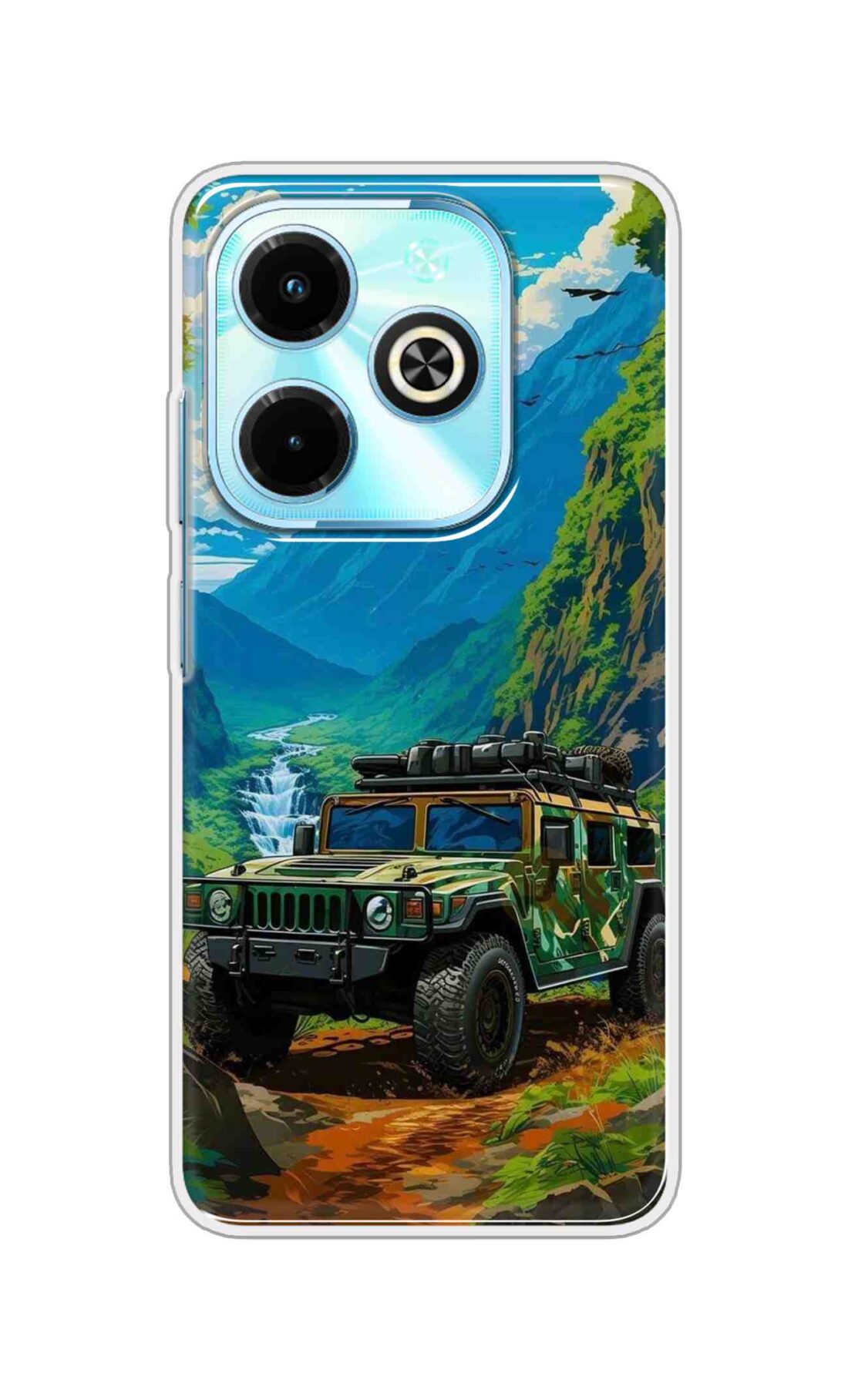 Coberta Back Cover For Infinix Hot 40i Back Cover Stylish Case - Suv Car with Prefect Nature Design D16487