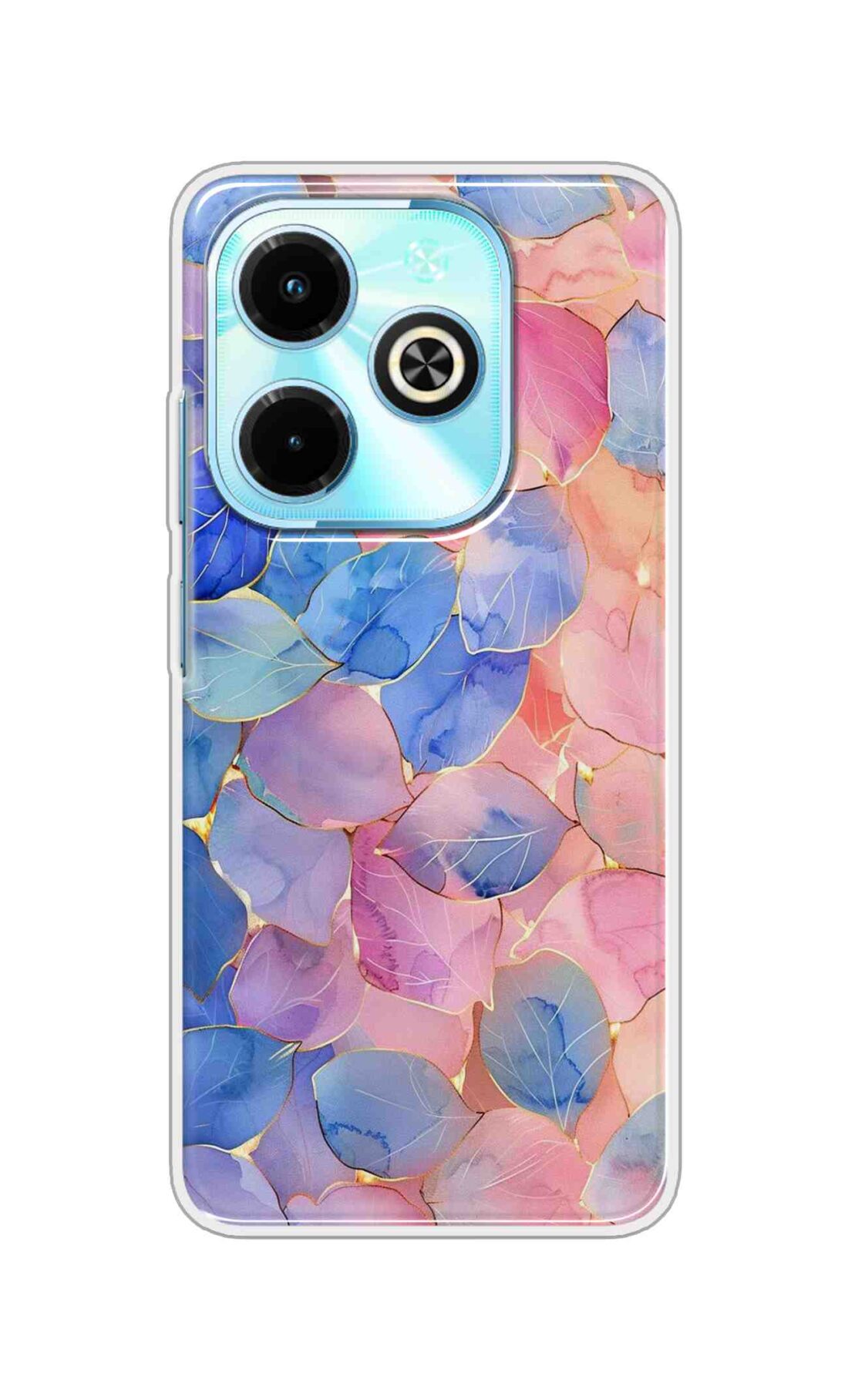 Coberta Back Cover For Infinix Hot 40i Back Cover Stylish Case - Multicolour Artifical Leaves Design D16491