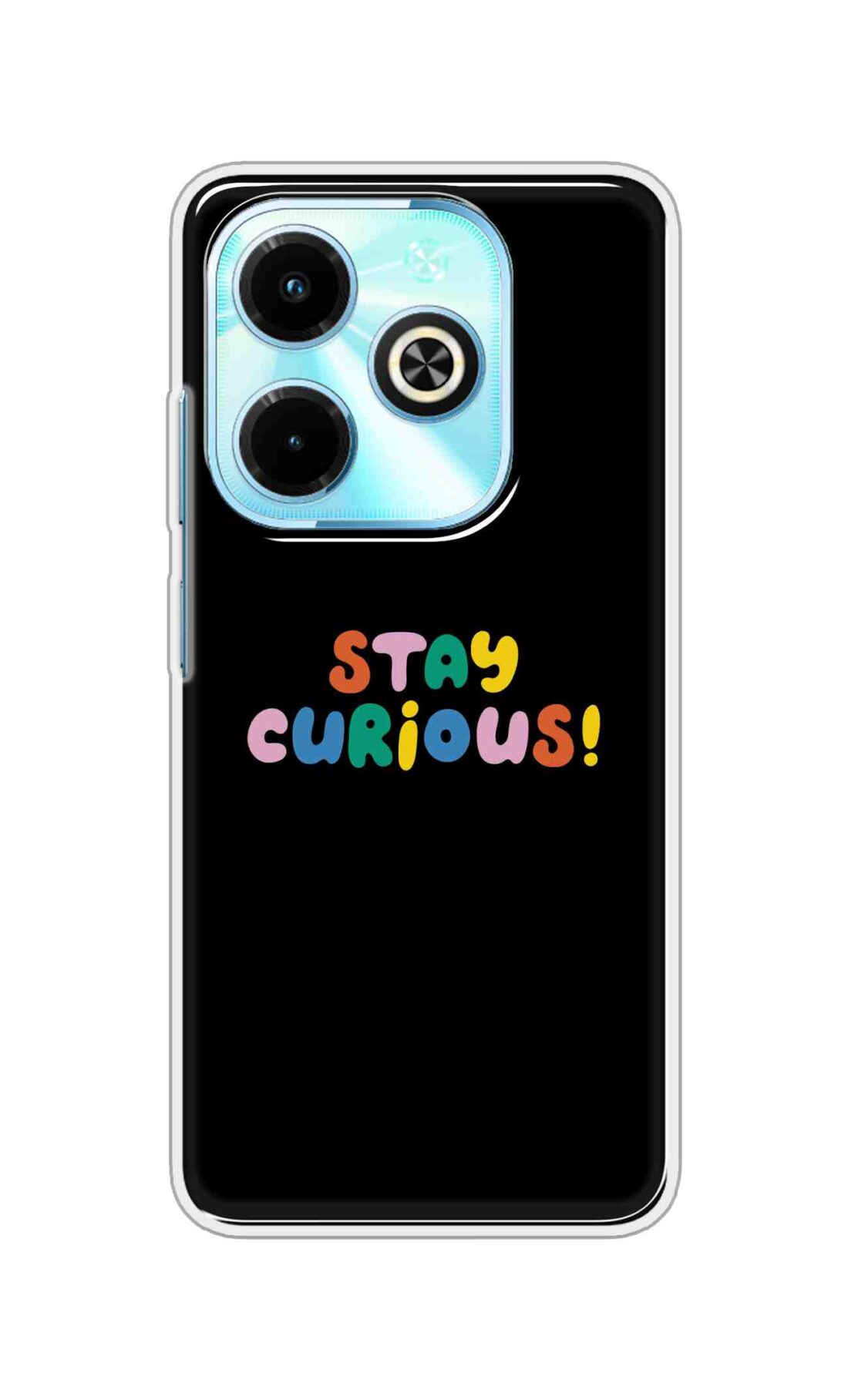 Coberta Back Cover For Infinix Smart 8 Back Cover Stylish Case - Stay Curious in Black Design D16515