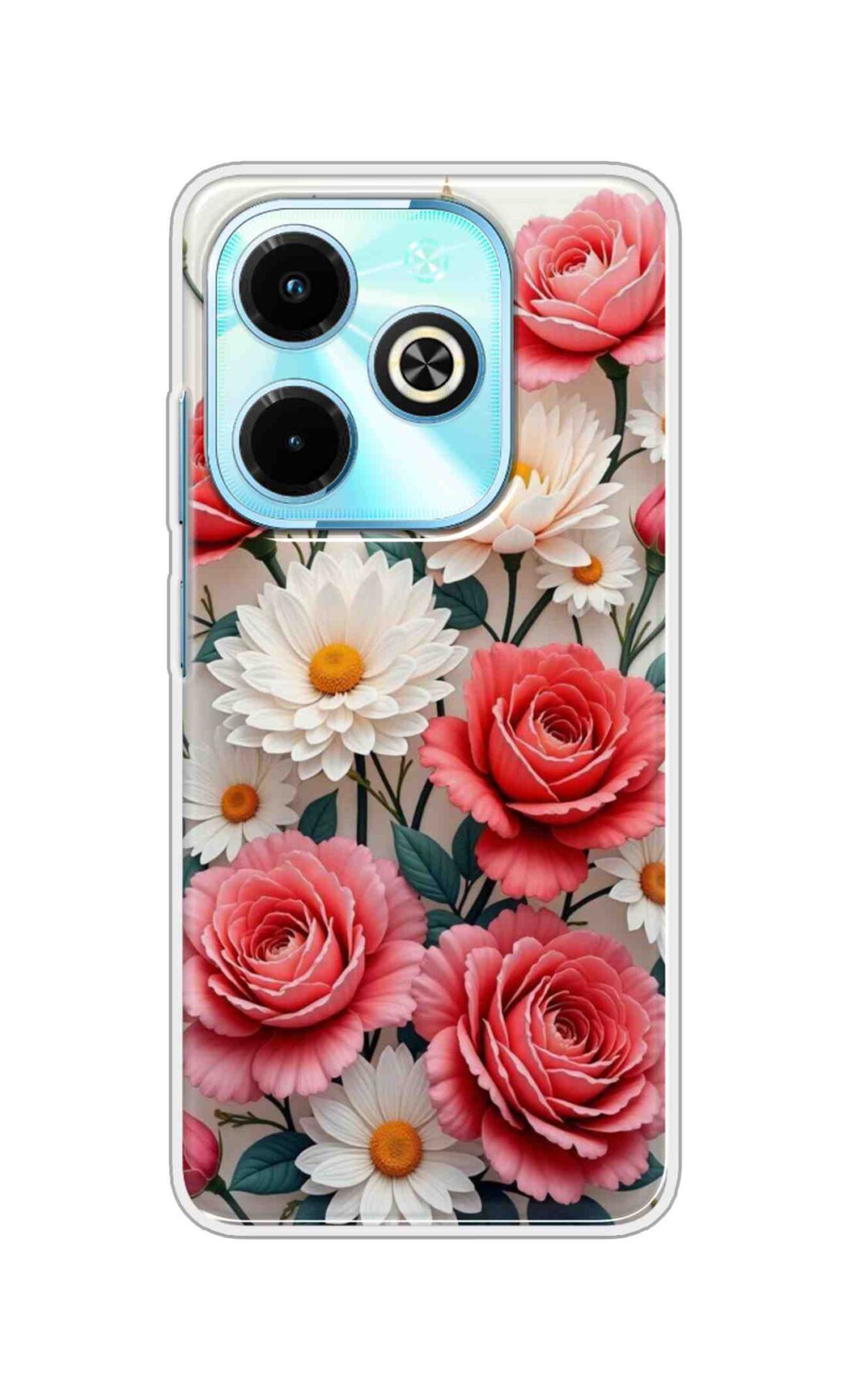 Coberta Back Cover For Infinix Smart 8 Back Cover Stylish Case - Sunflowers and Rose Design D16557