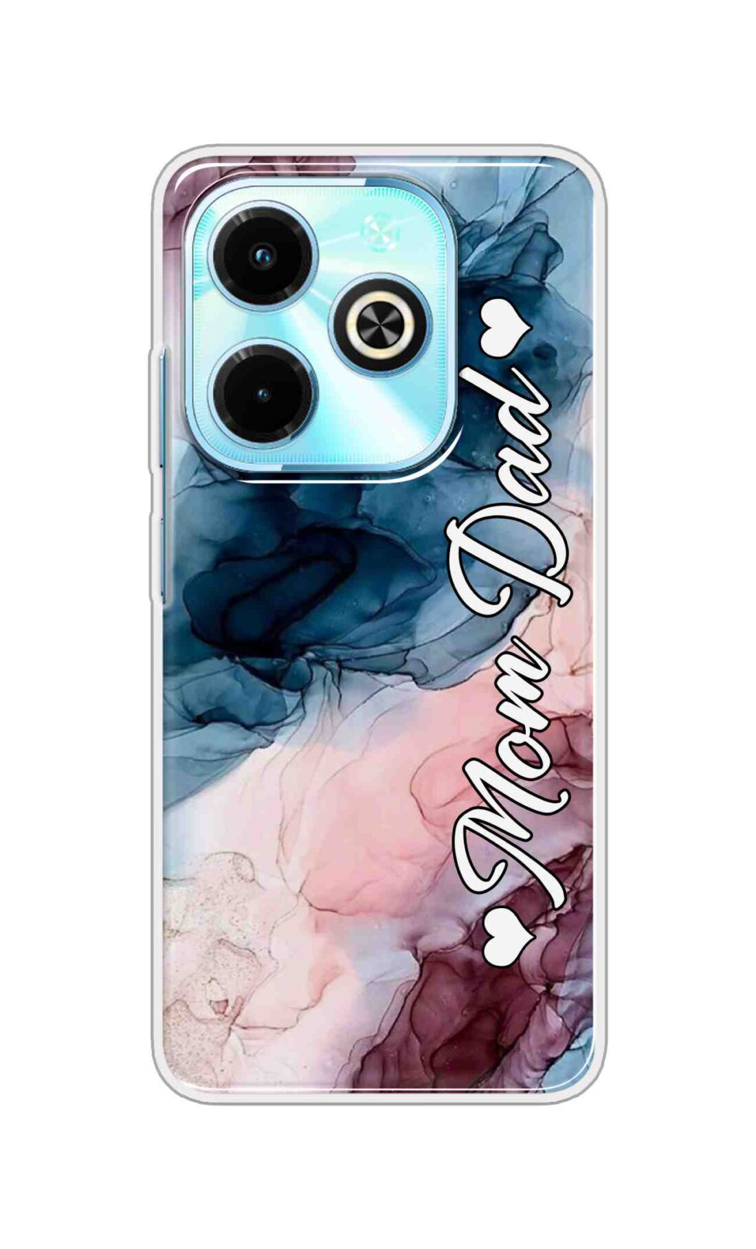 Coberta Back Cover For Infinix Smart 8 Back Cover Stylish Case - Mom and Dad on Colourful Marble D16654