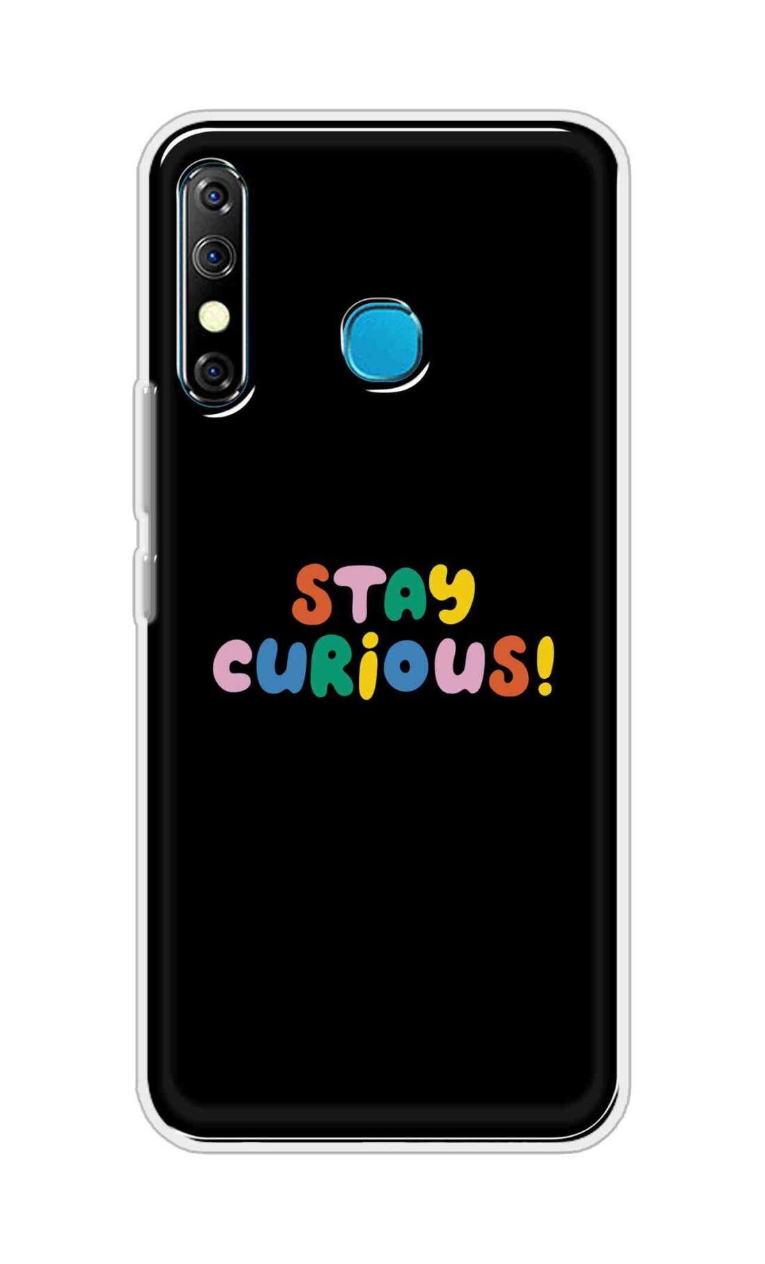 Coberta Back Cover For Infinix Hot 8 Back Cover Stylish Case - Stay Curious in Black Design D16515